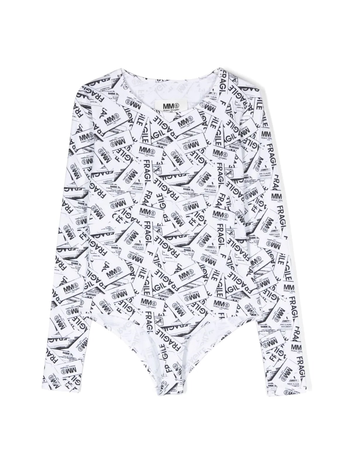 MM6 Maison Margiela Long Sleeve Body Stampa All Over
