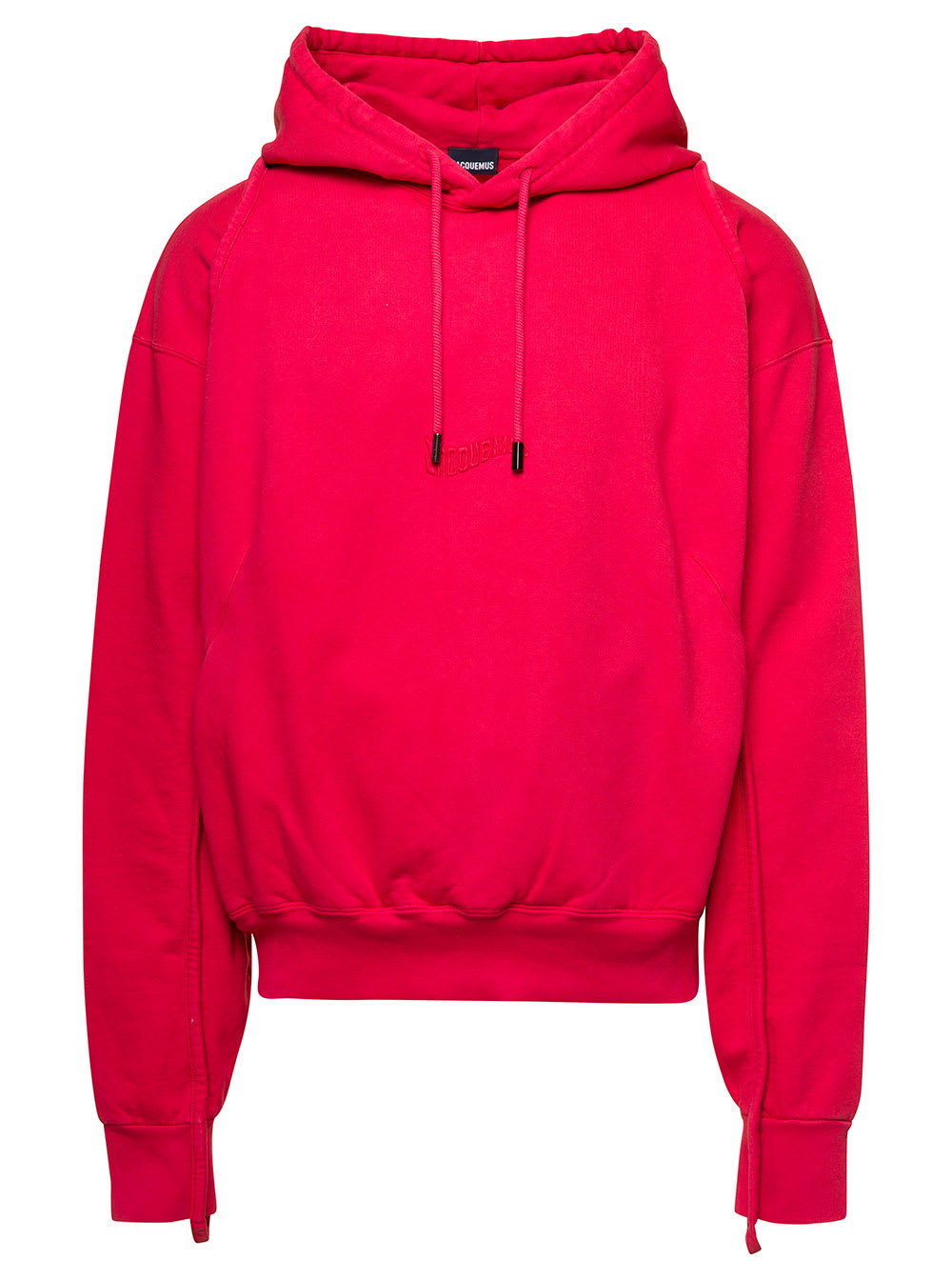 Jacquemus Le Sweatshirt Camargue Red Hoodie With Tonal Logo Embroidery ...