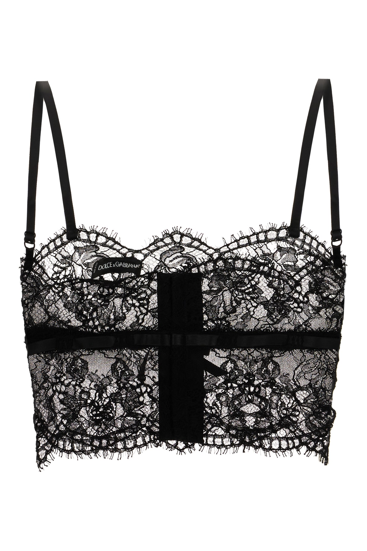 Dolce & Gabbana Black Lace Bra In Nero