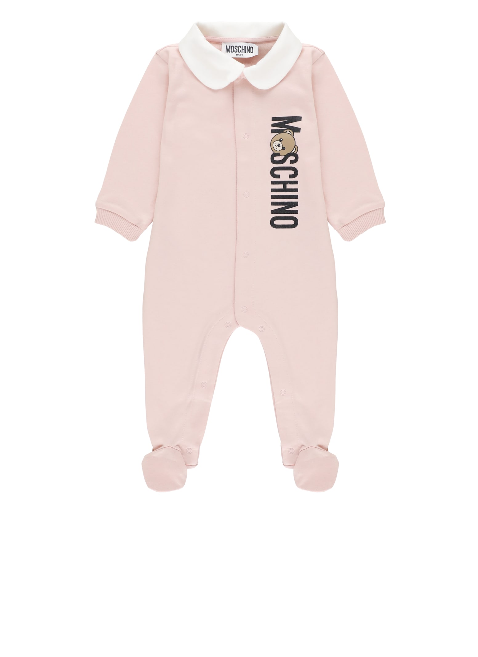 Moschino Jumpsuit With Logo In Pink