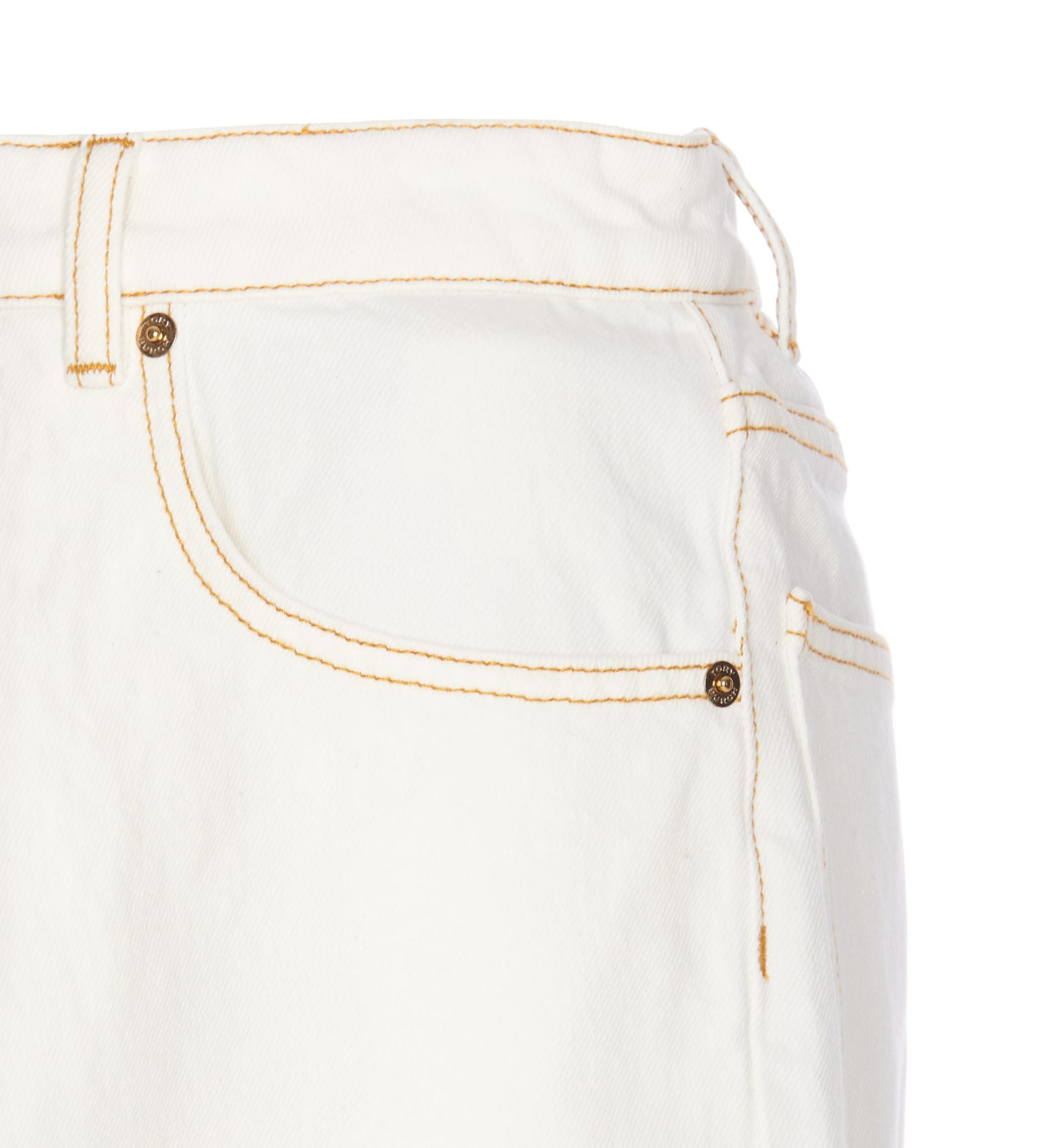 TORY BURCH DECONSTRUCTED DENIM SKIRT 