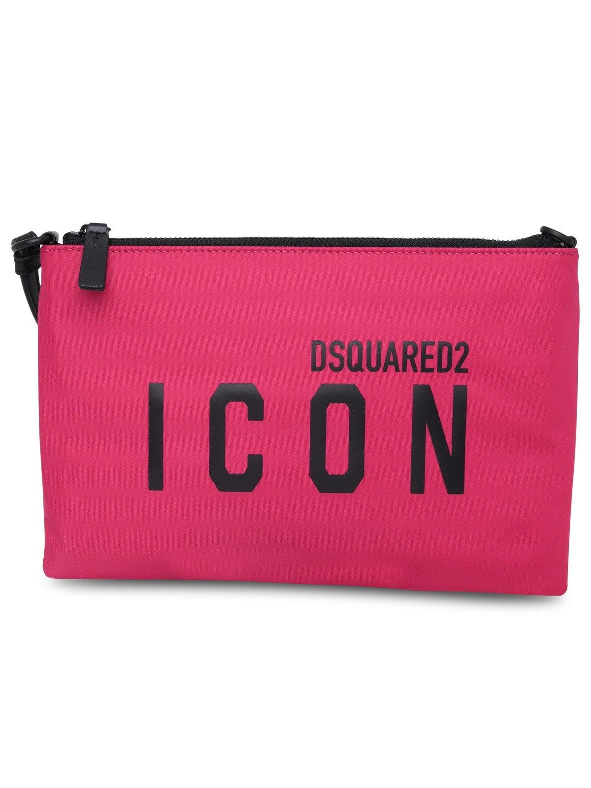 Dsquared2 Logo Printed Zipped Clutch Bag