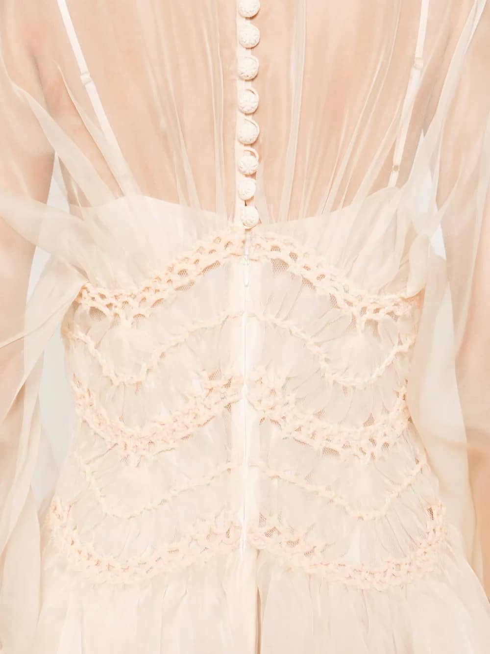 Shop Zimmermann Abito Illuminate Macrame In Beige