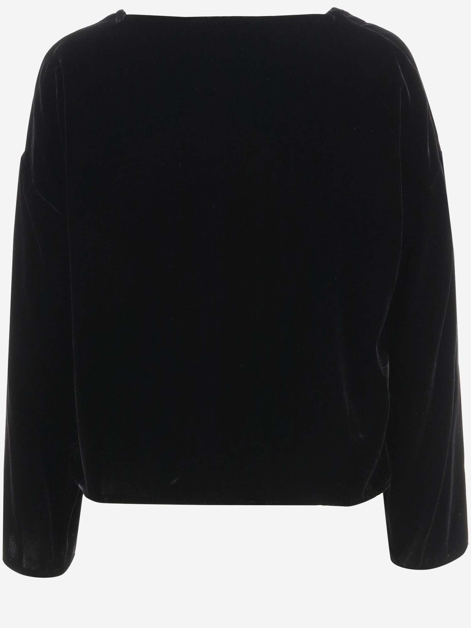 Shop Stephan Janson Viscose Blend Top In Black