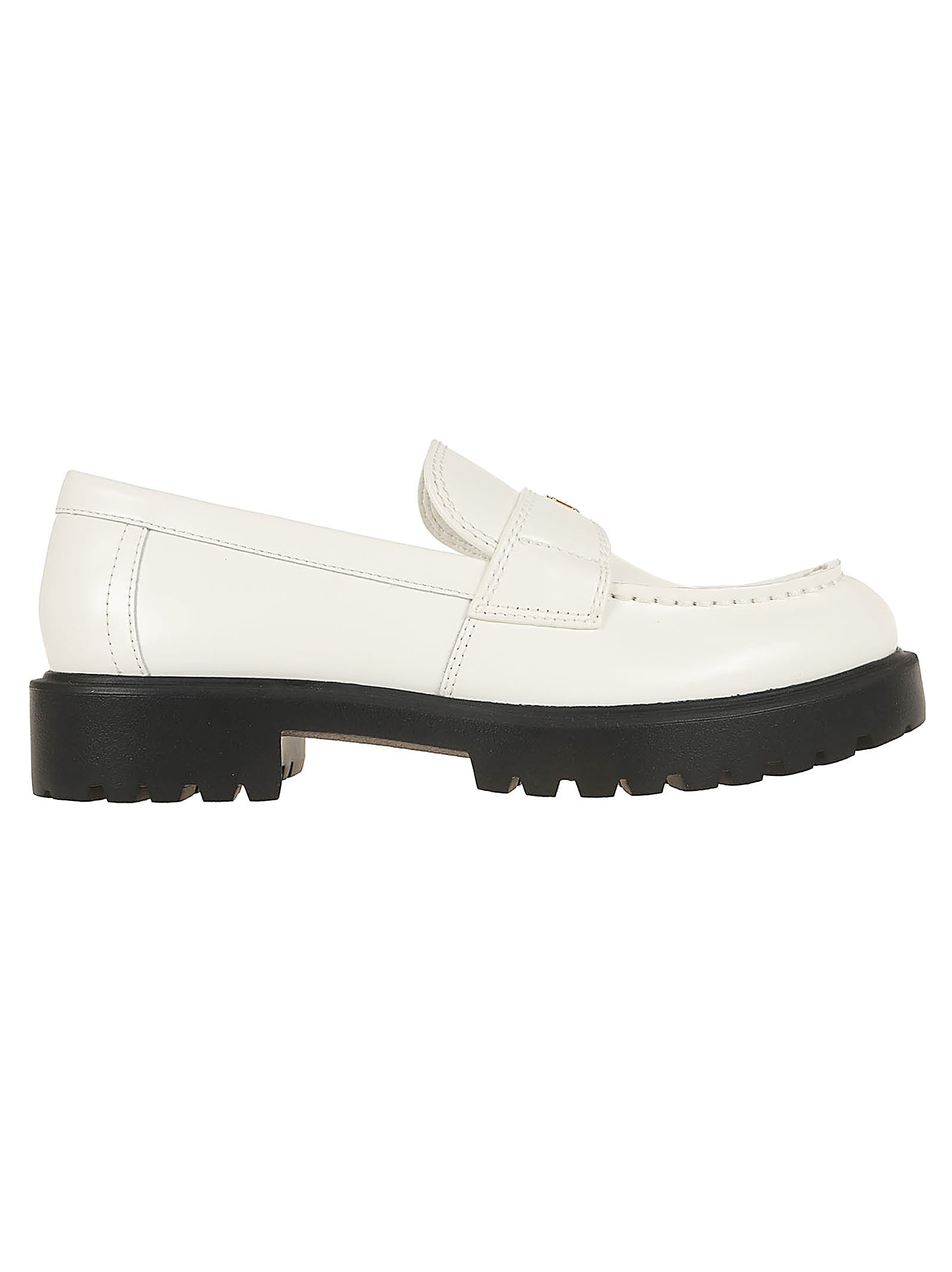 Shop Tory Burch Classic Lug Loafer In Dove White