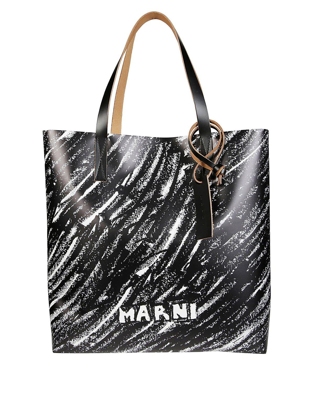 Shop Marni Tribeca Top Handle Bag In Black