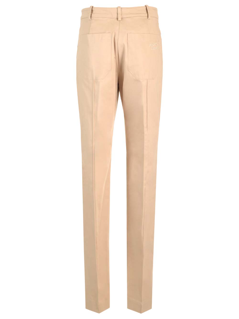 Shop Maison Kitsuné Slim Fit Chino Trousers In Beige