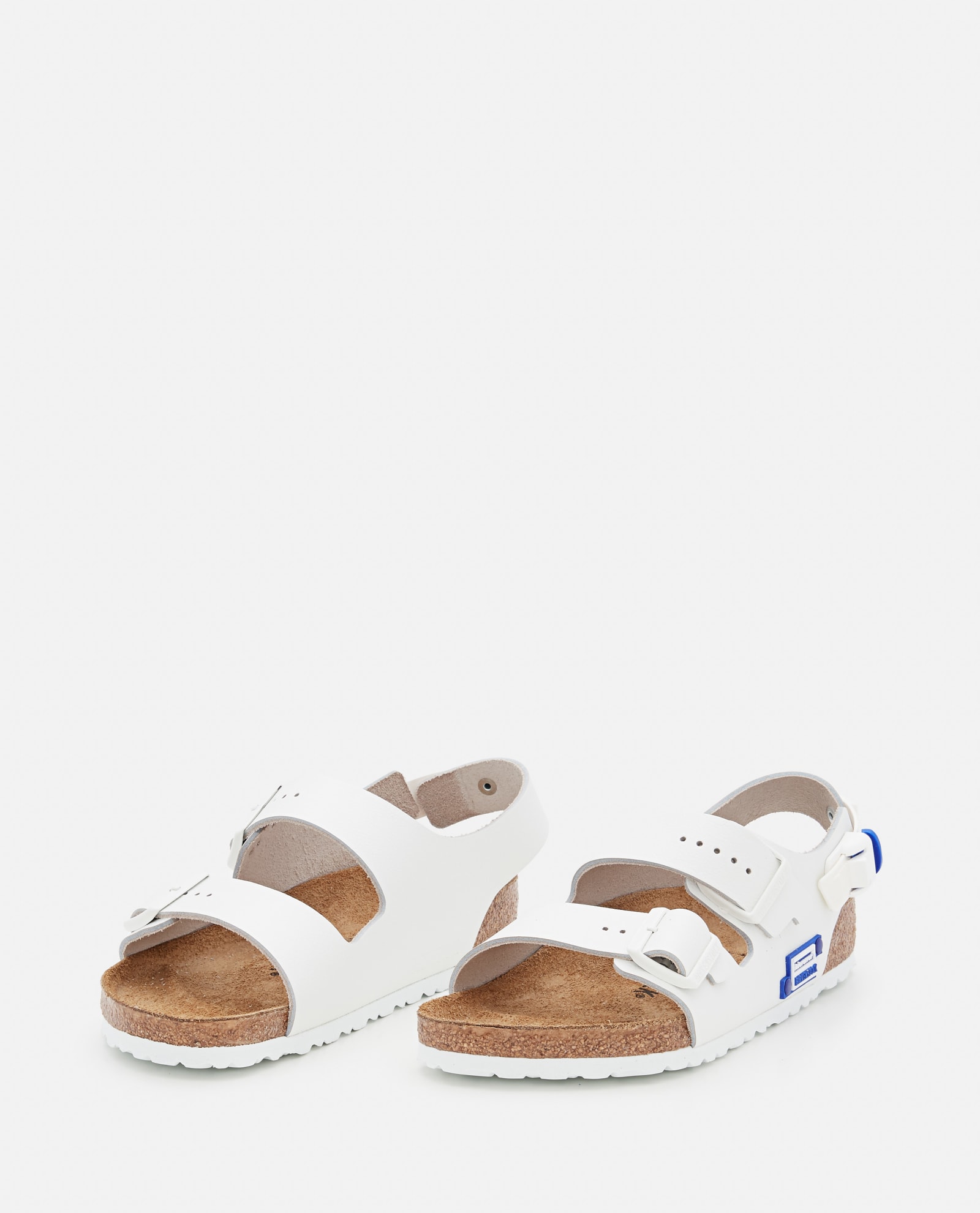 Shop Birkenstock X Ader Error Milano Sandals In White
