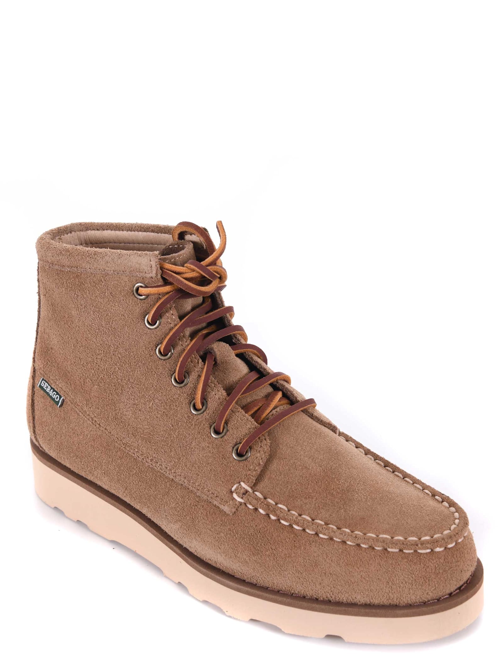 Shop Sebago Suede Boots In Beige