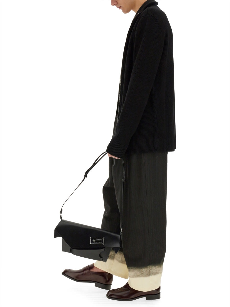 Shop Maison Margiela Trompe Loeil Pinstripe Pants In Black