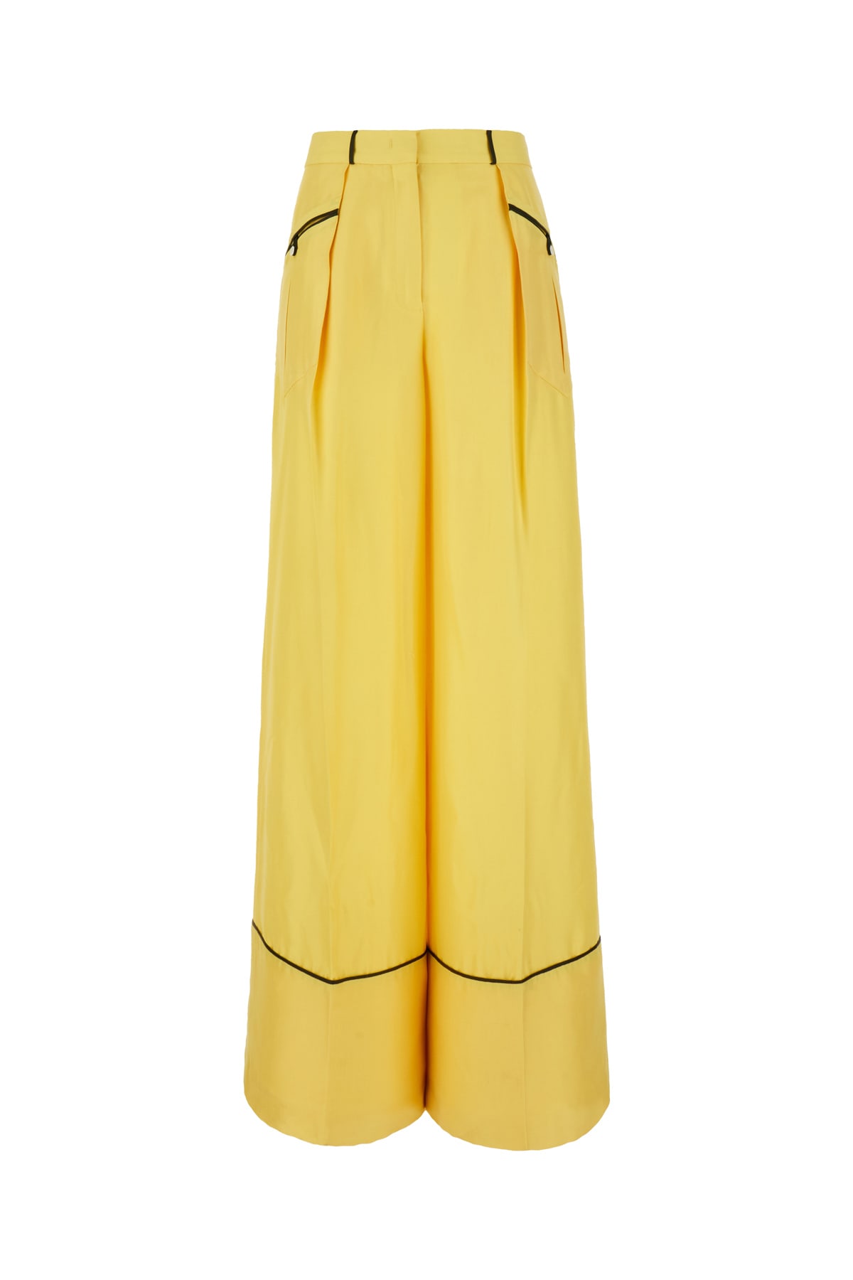 Yellow Silk Pants