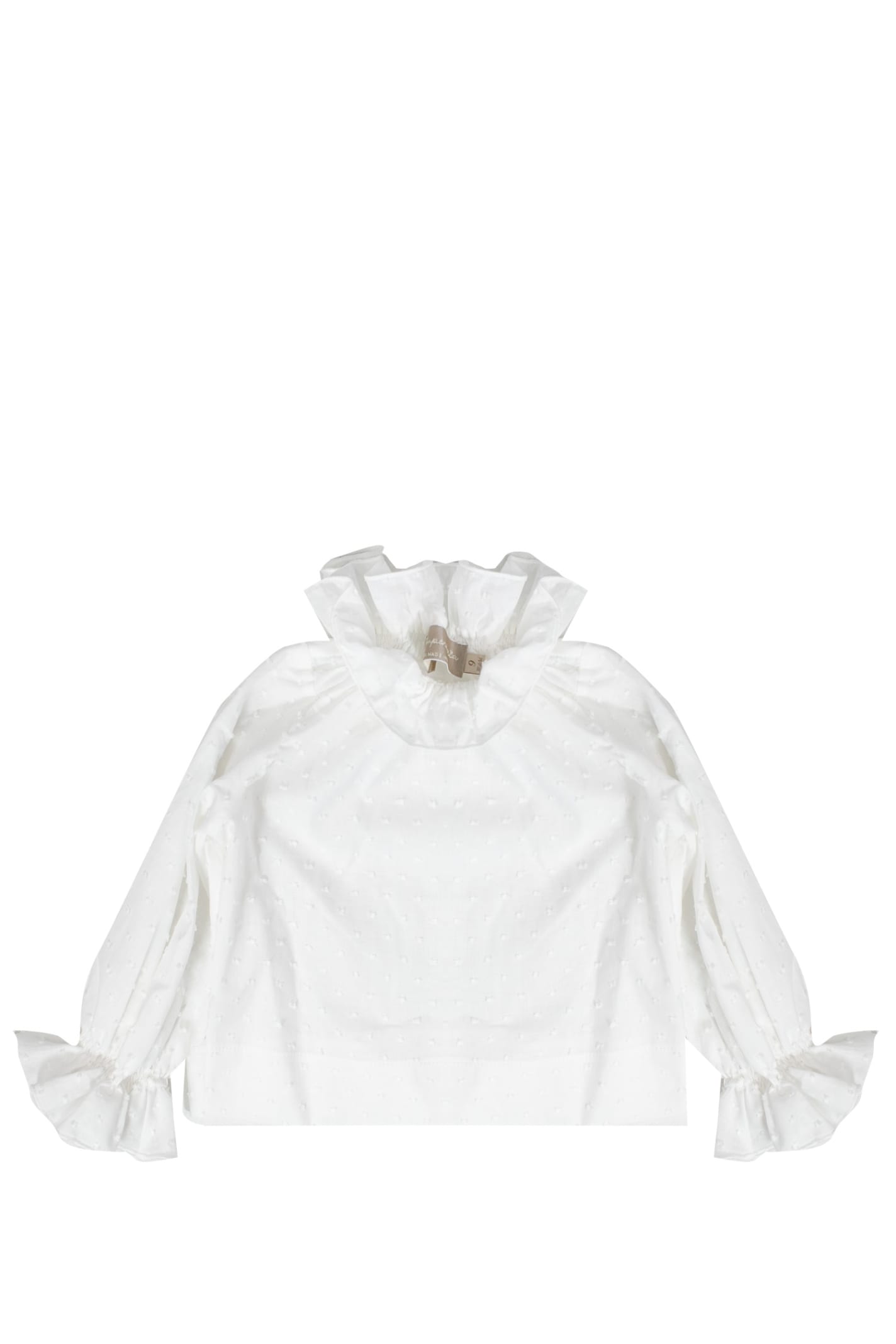 La Stupenderia Kids' Cotton Blouse In White