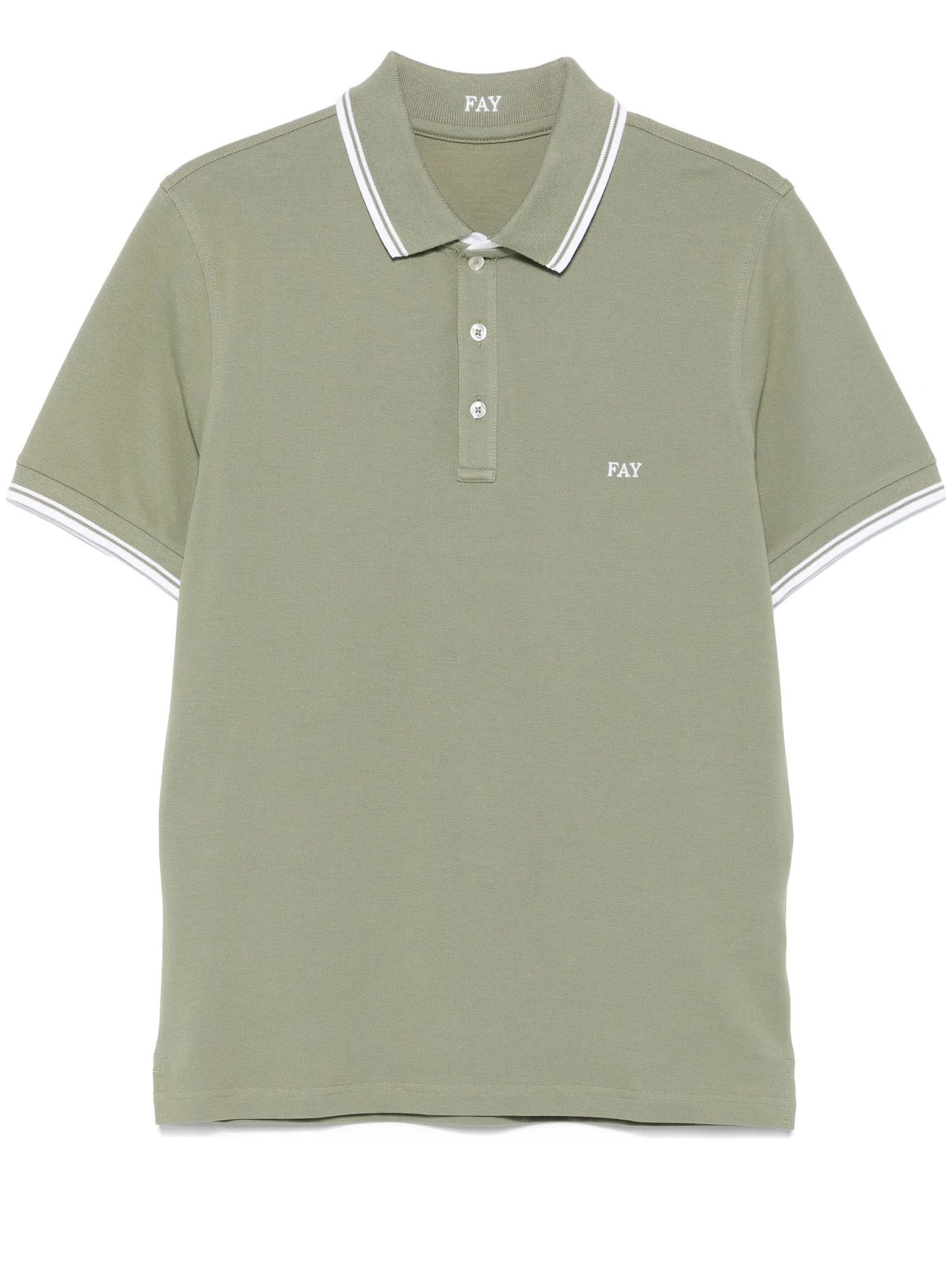 Green Cotton Pique Polo Shirt