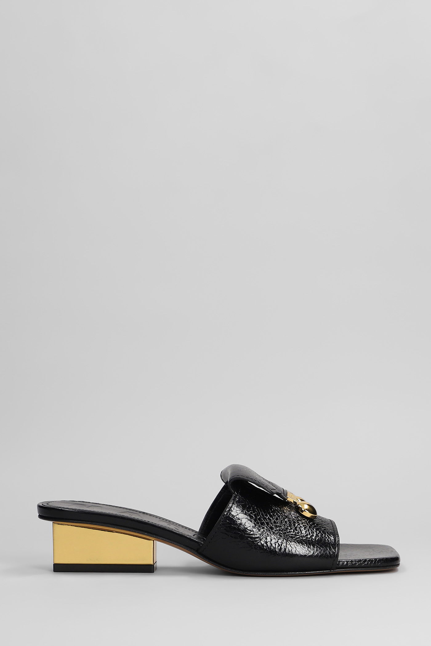 Slipper-mule In Black Leather