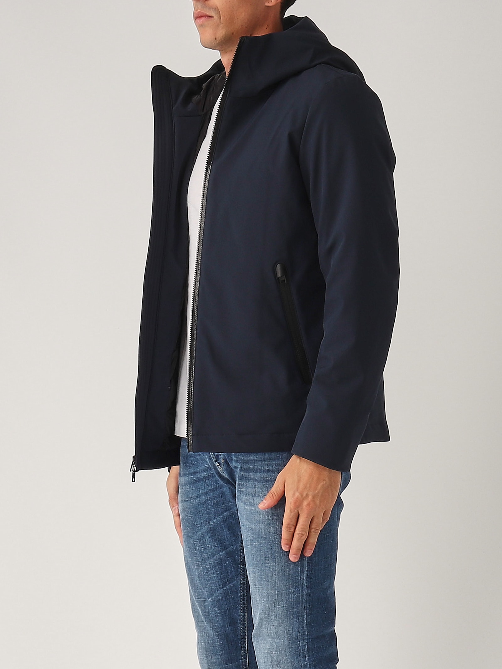 Shop Woolrich Pacific Soft Shell Jacket In Navy