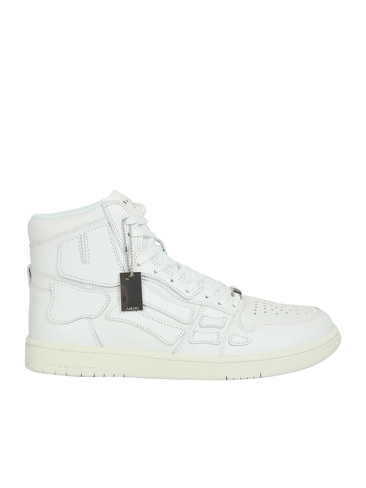 AMIRI Skel-top High Sneakers In Leather With Hand-cut Applications On The Sides