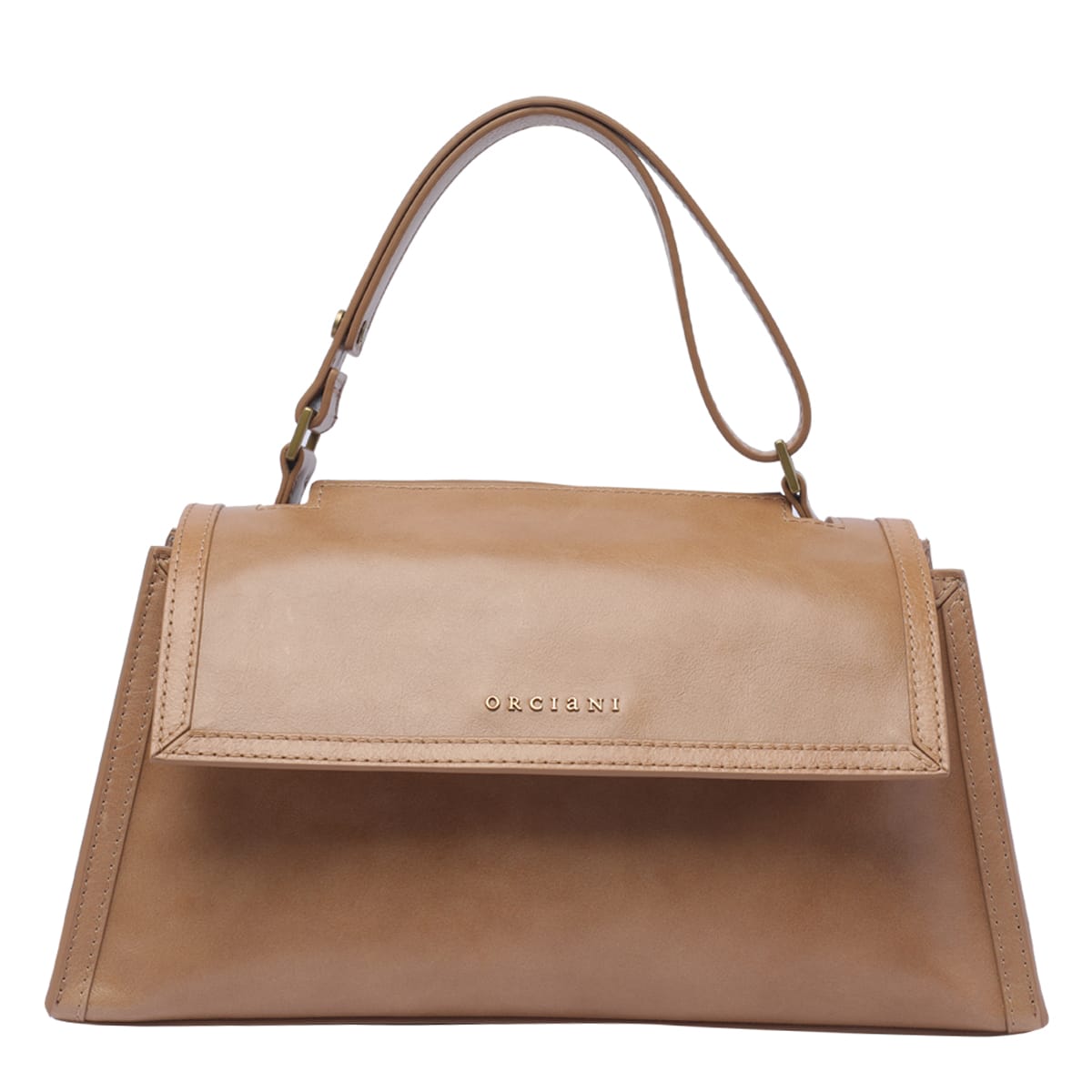 Shop Orciani Notturno Shoulder Bag In Brown