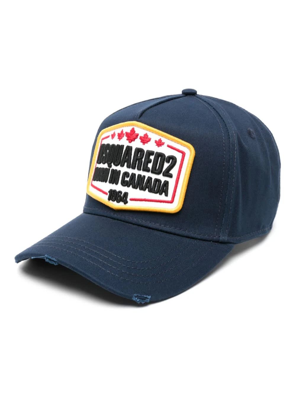 Dsquared2 Blue Baseball Hat With D2 Patch