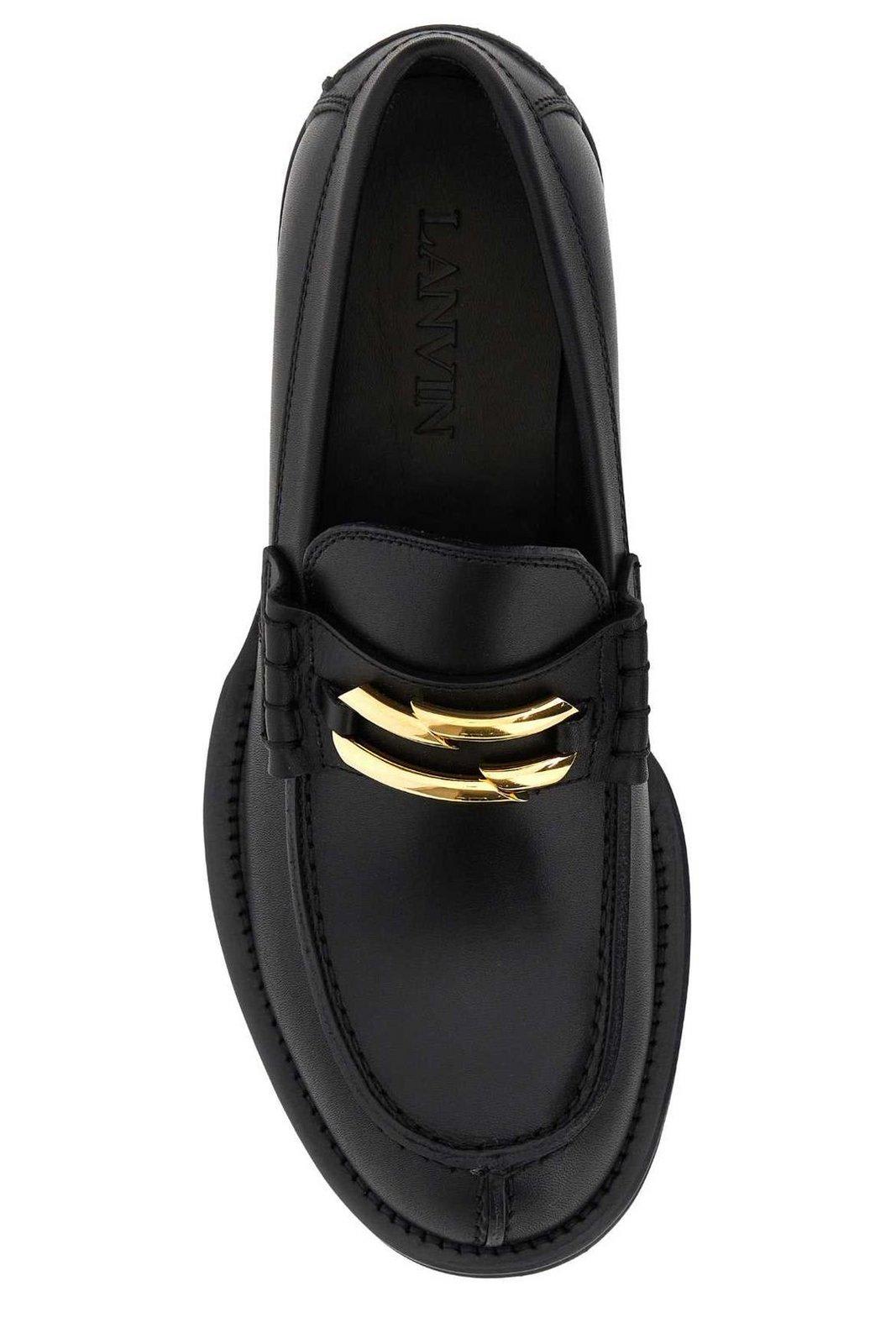 Shop Lanvin Medley Slip-on Loafers In Black