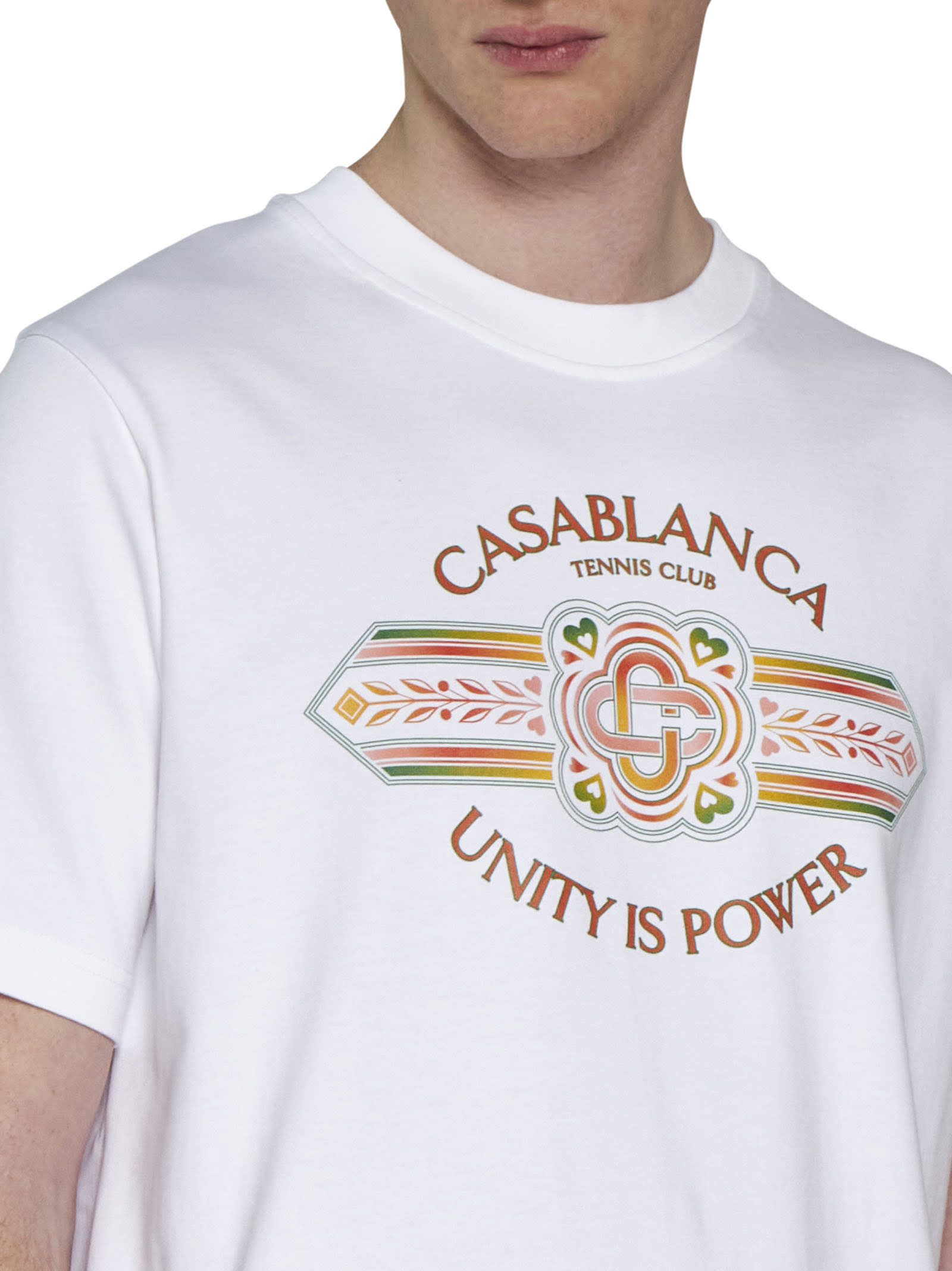 Shop Casablanca T-shirt In Unity Is Power
