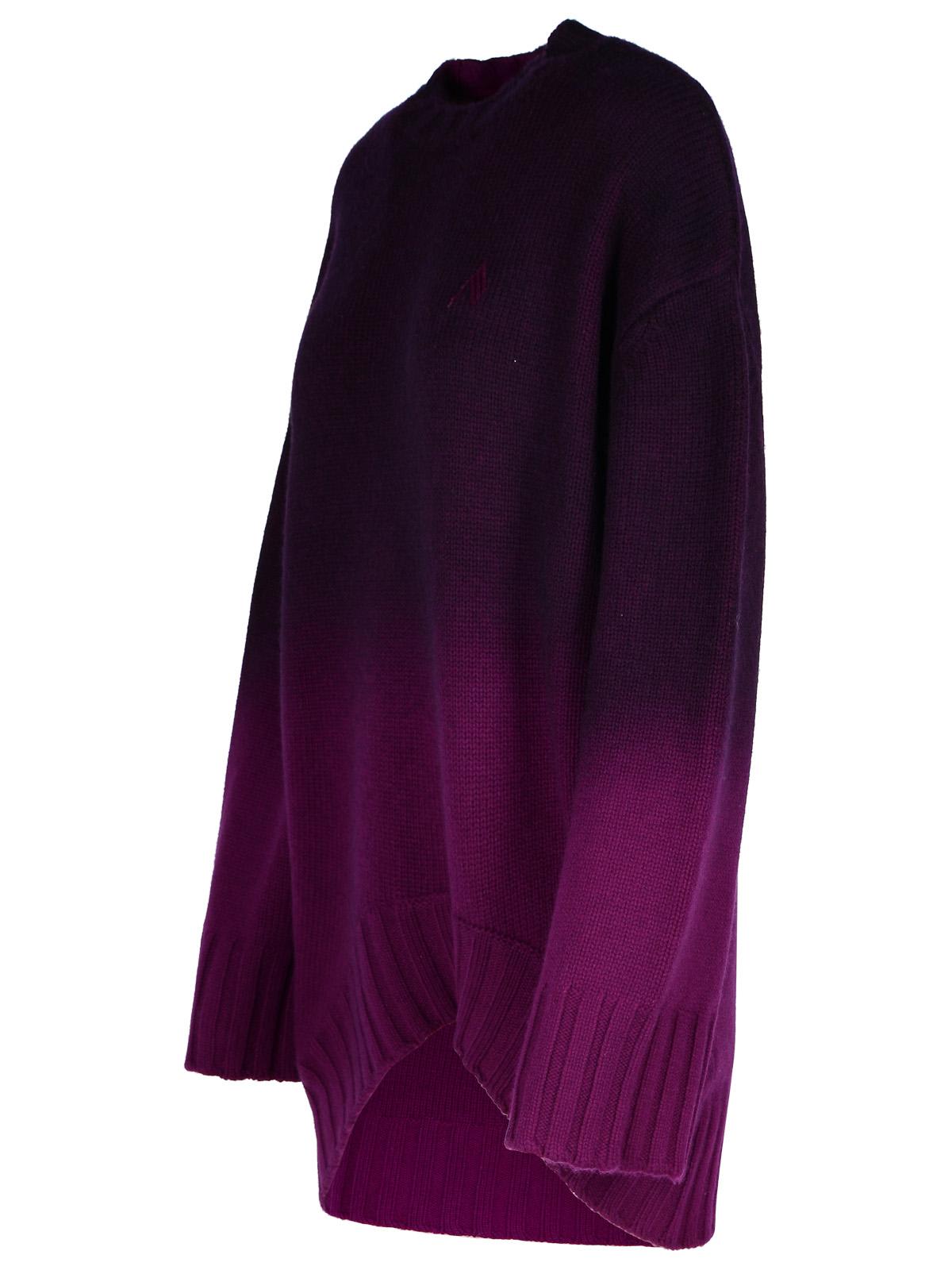 Shop Attico Purple Wool Blend Mini Dress In Rosa