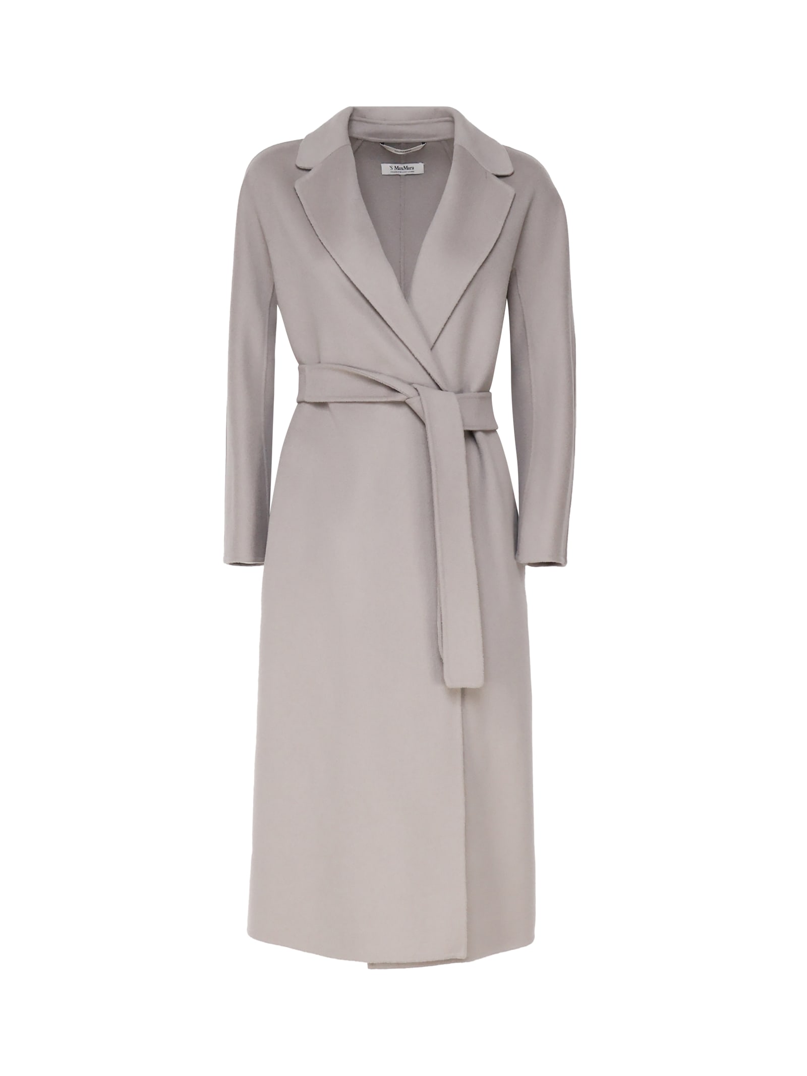 Shop 's Max Mara Esturia Dressing Gown Coat In Virgin Wool In Medium Grey