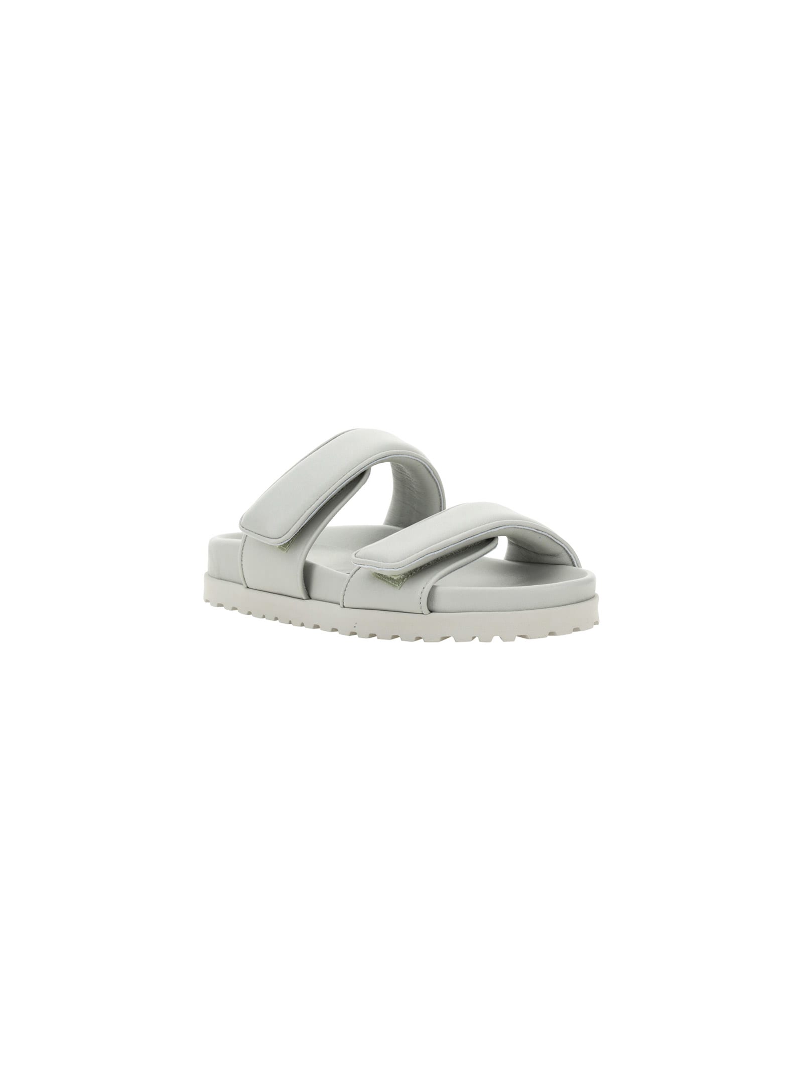 Shop Gia Borghini Sandal In Stone Gray