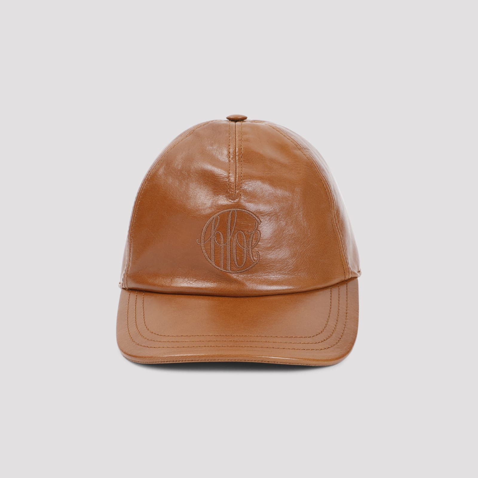 Shop Chloé Swing Cap In M Clay Brown