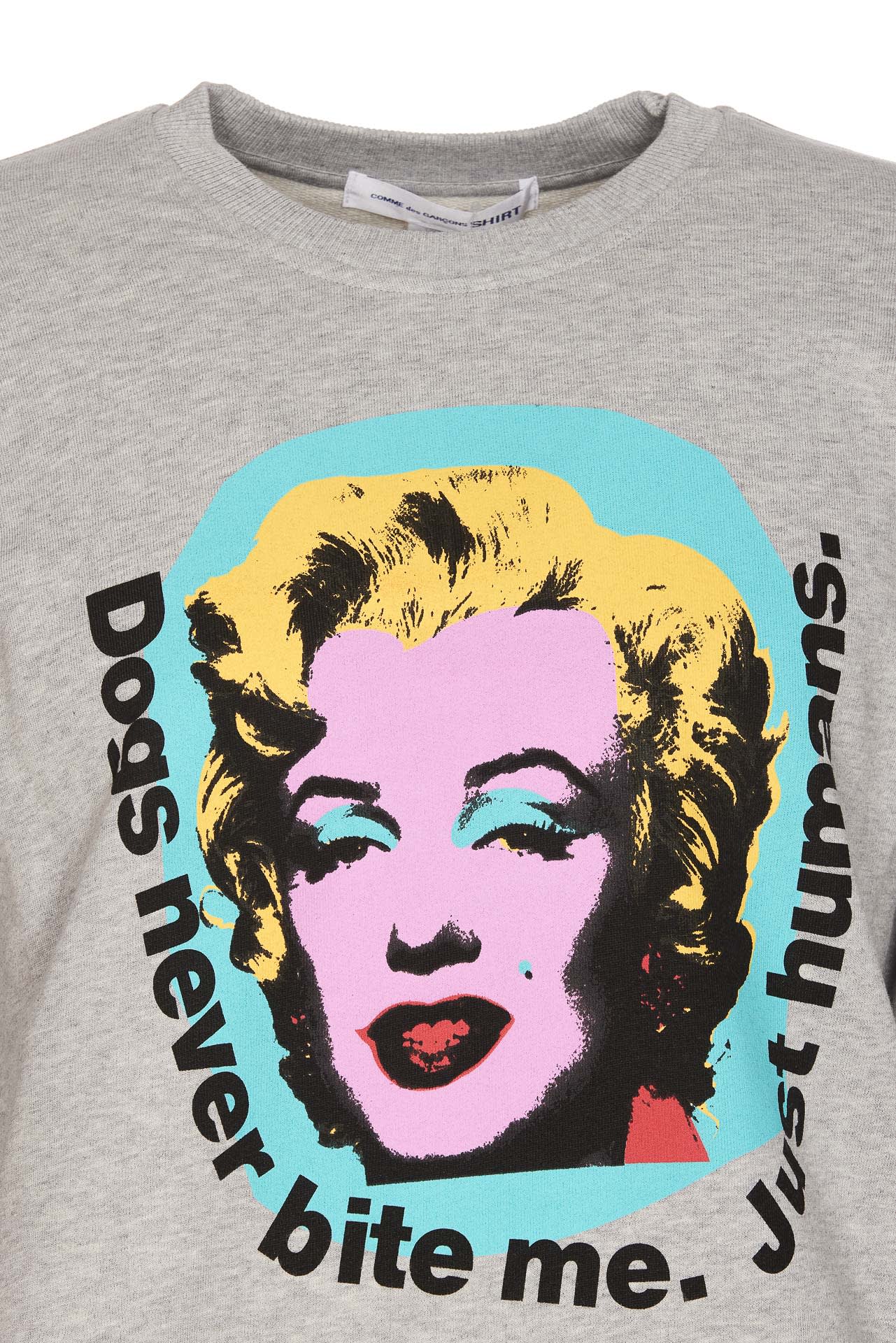 Shop Comme Des Garçons Marilyn Monroe Print Sweatshirt In Grey