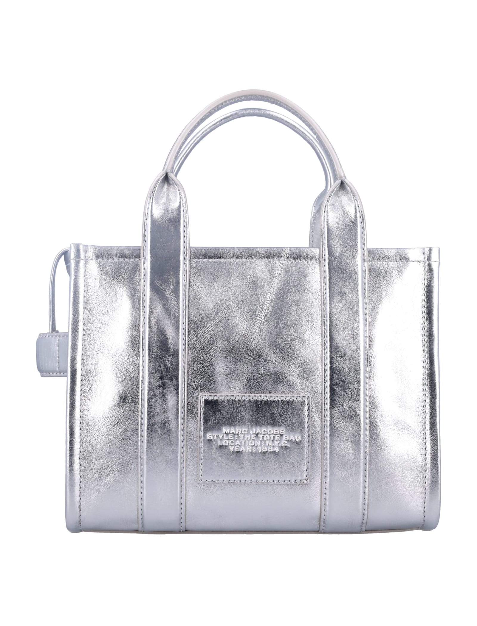 Marc Jacobs The Small Tote In Metallic Silver