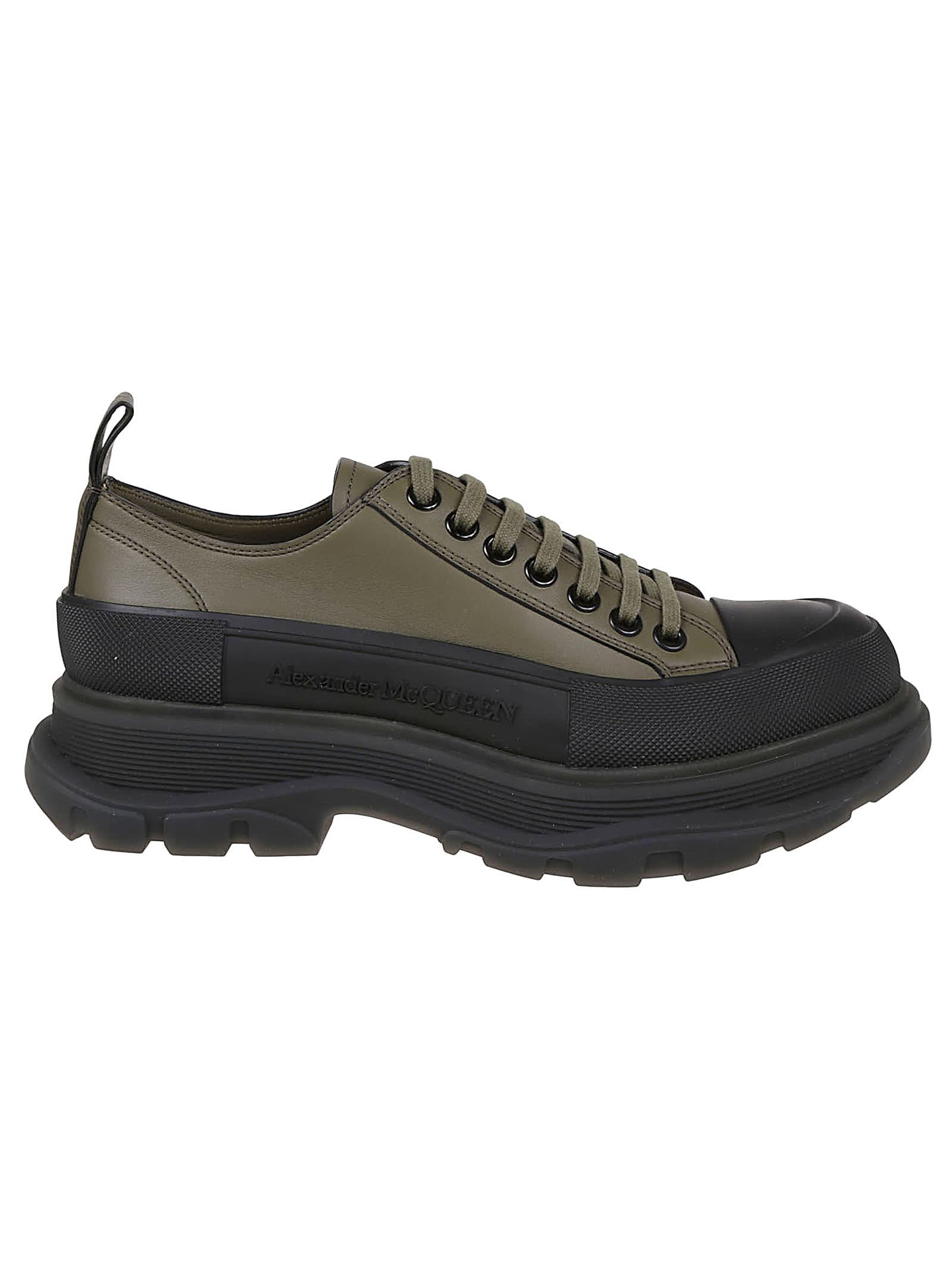 Alexander Mcqueen Shoe Tread.le.s.rub. In Khaki Black | ModeSens