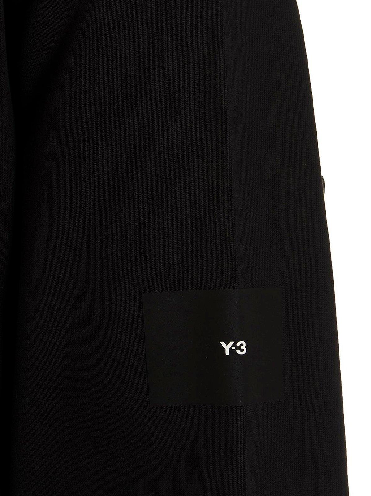 Shop Y-3 Logo Patch Drawstring Hoodie