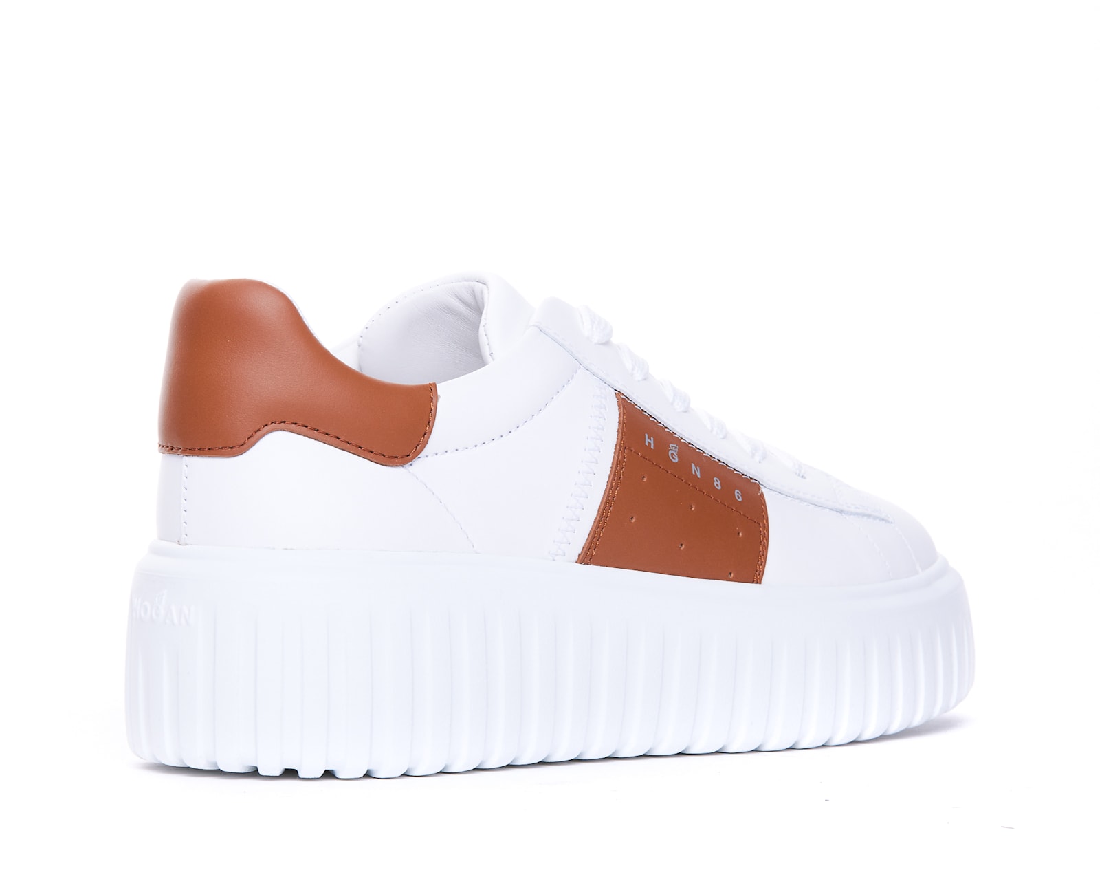 Shop Hogan H-stripes Sneakers In White