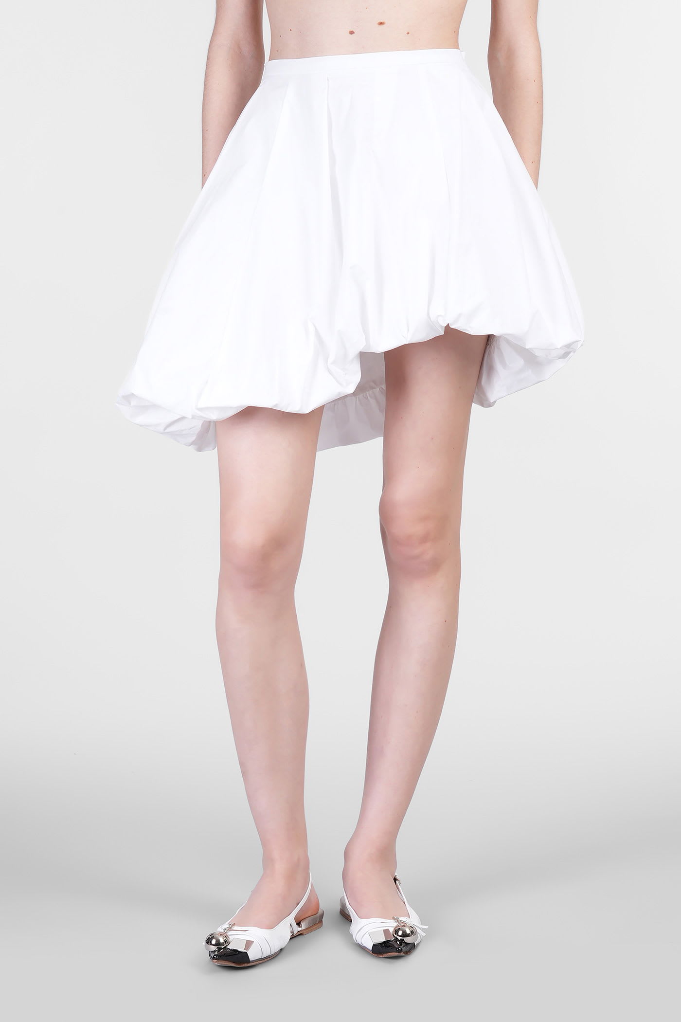 Beverly Skirt In White Cotton