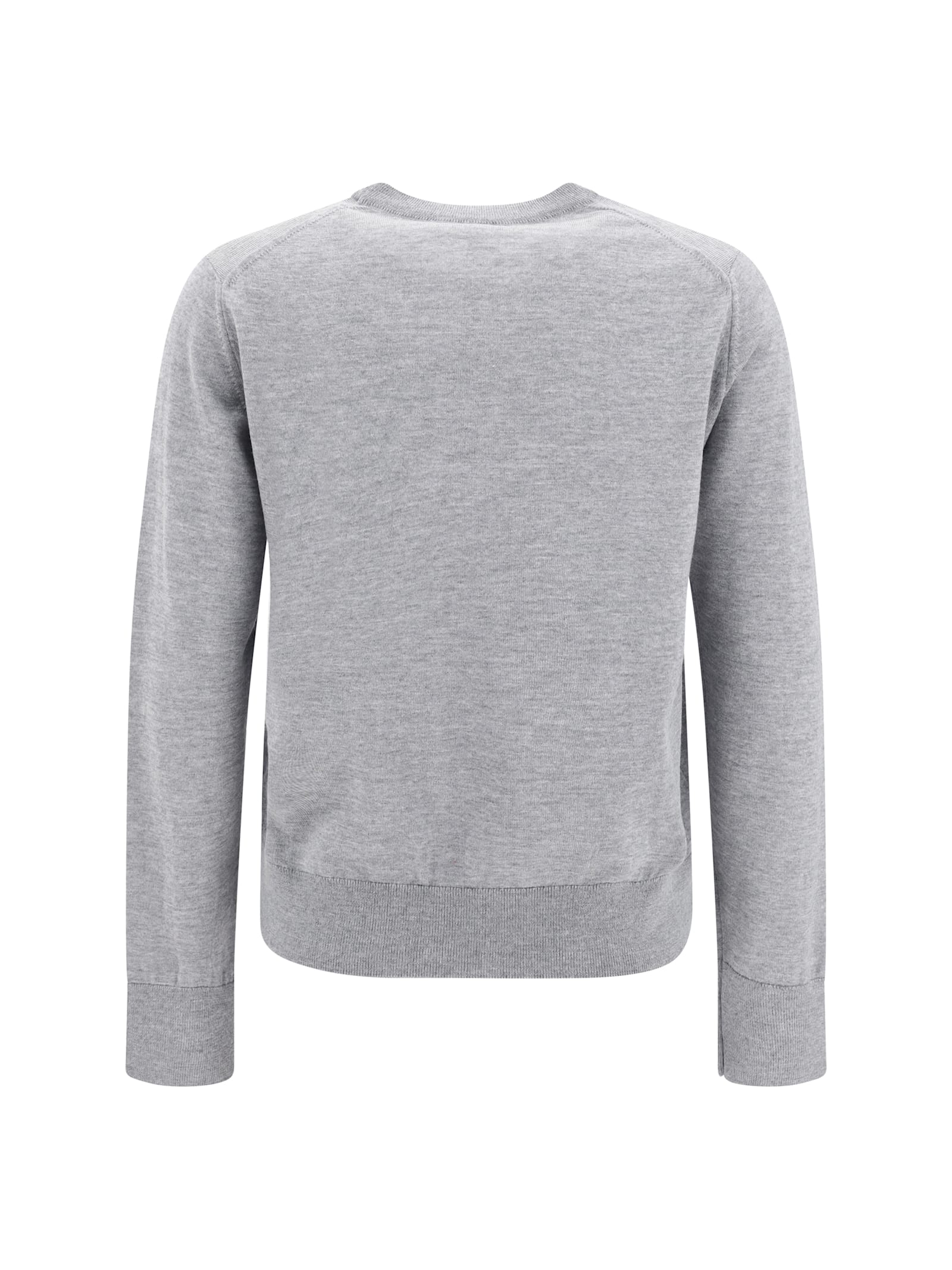 Shop Maison Kitsuné Baby Fox Sweater In Medium Grey Melange