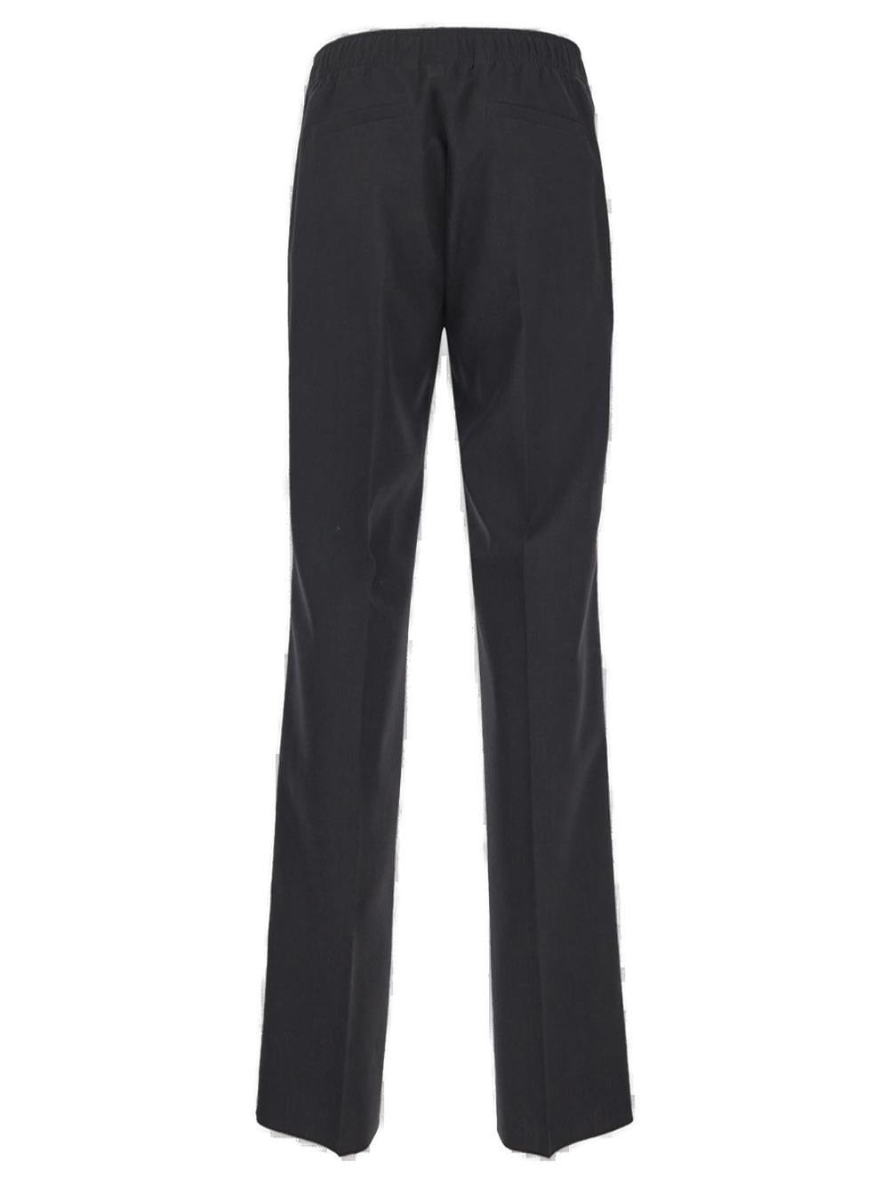 Shop Givenchy Worn Effect Straight-leg Trousers In Grey
