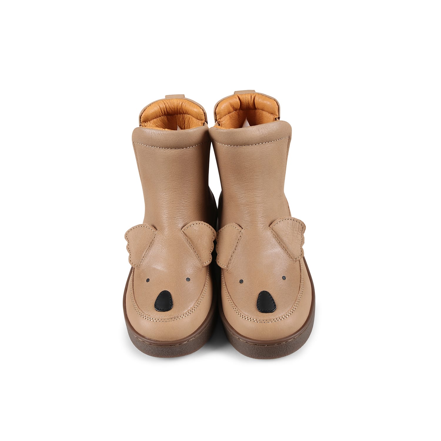 Donsje Brown Ankle Boots For Kids With Koala In Brown