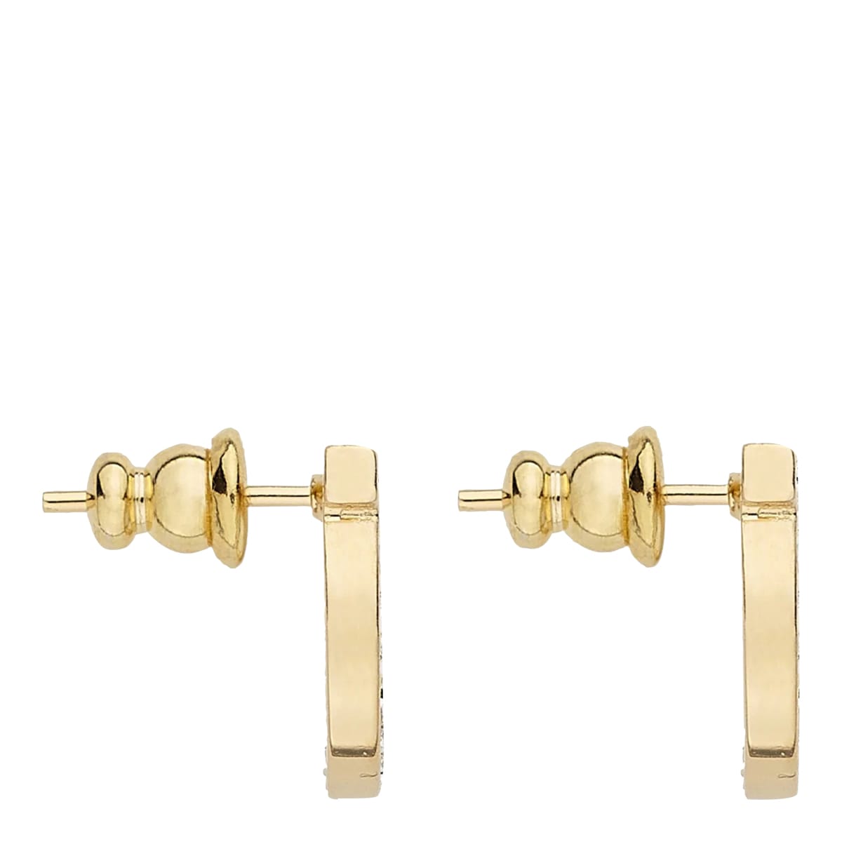 Ferragamo Gancini Earrings Gold-tone Finish Pearl Embellishments In Gold