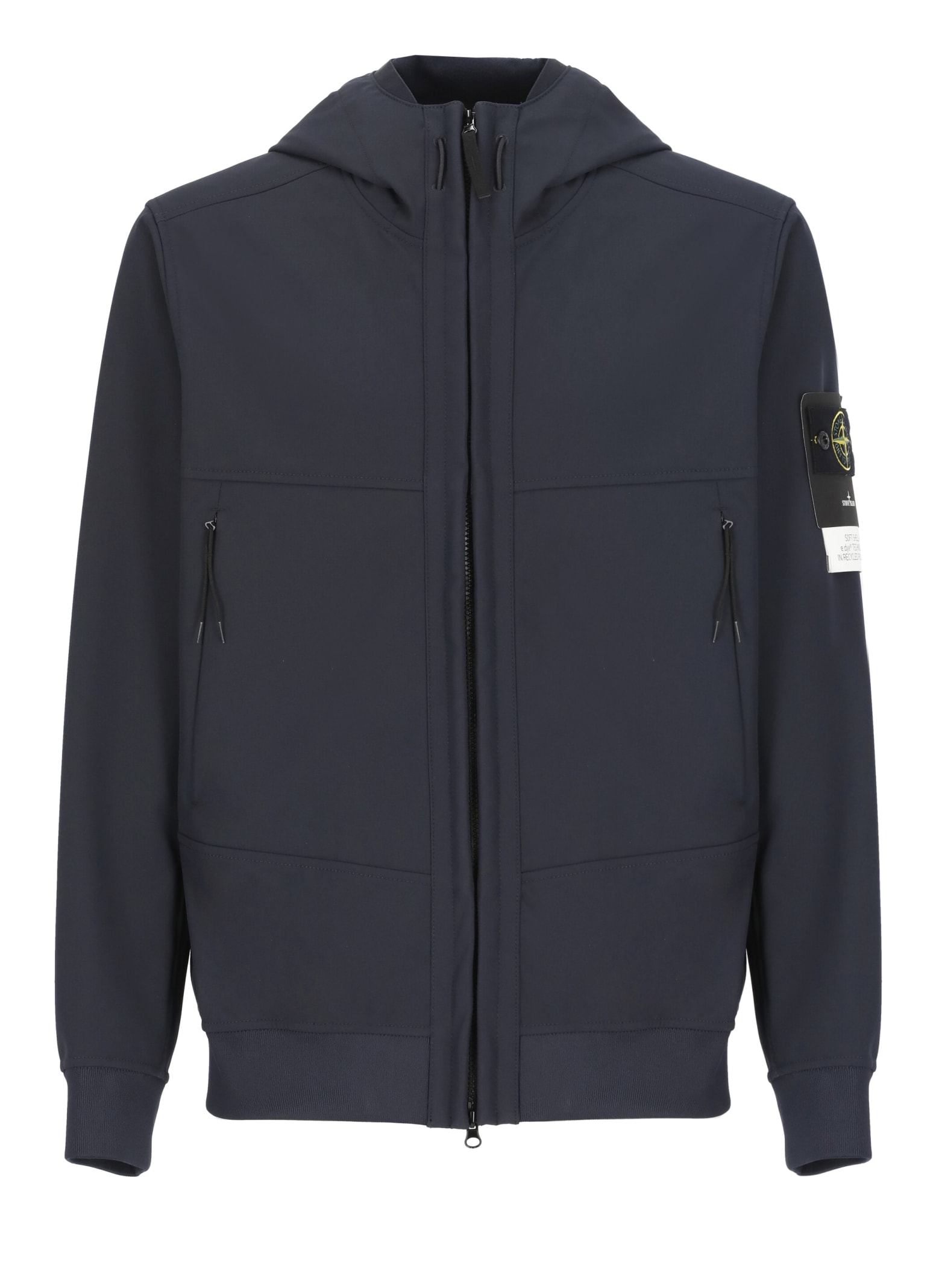 Shop Stone Island Jacket With Logo