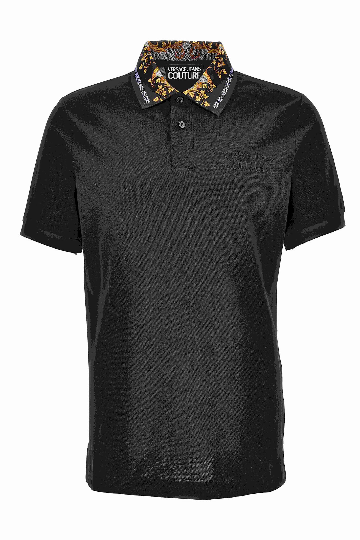 Shop Versace Jeans Couture Polo In Black