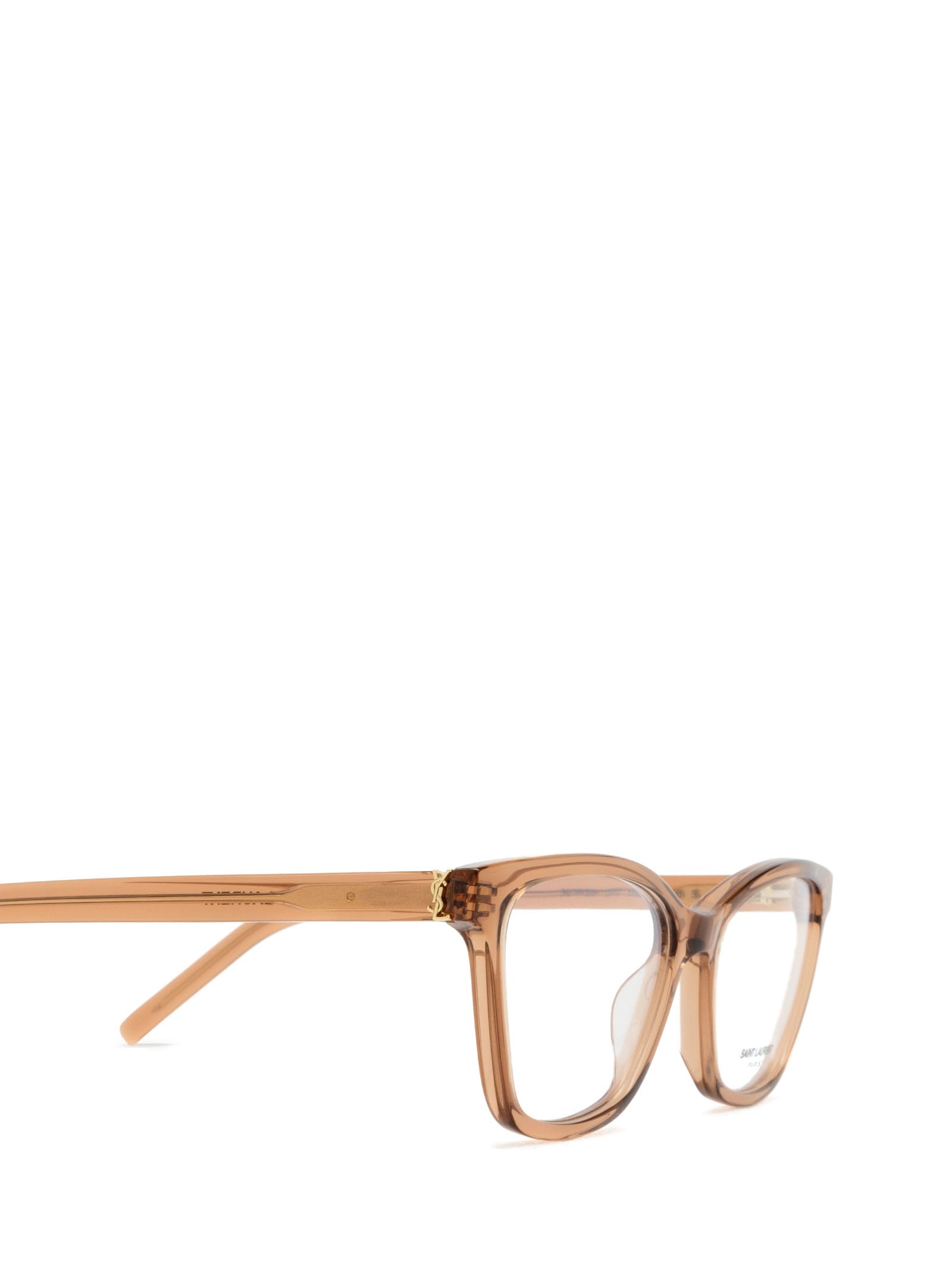 Shop Saint Laurent Sl M128 Brown Glasses