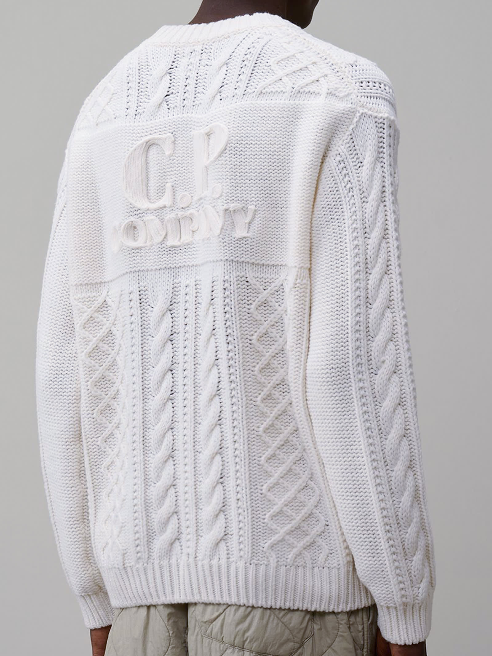 C.P. COMPANY C.P.COMPANY SWEATERS WHITE 