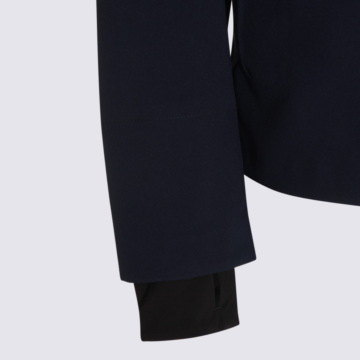 K-way Waterproof Midnight Blue Jacket With Front Zip And Hood In Blue