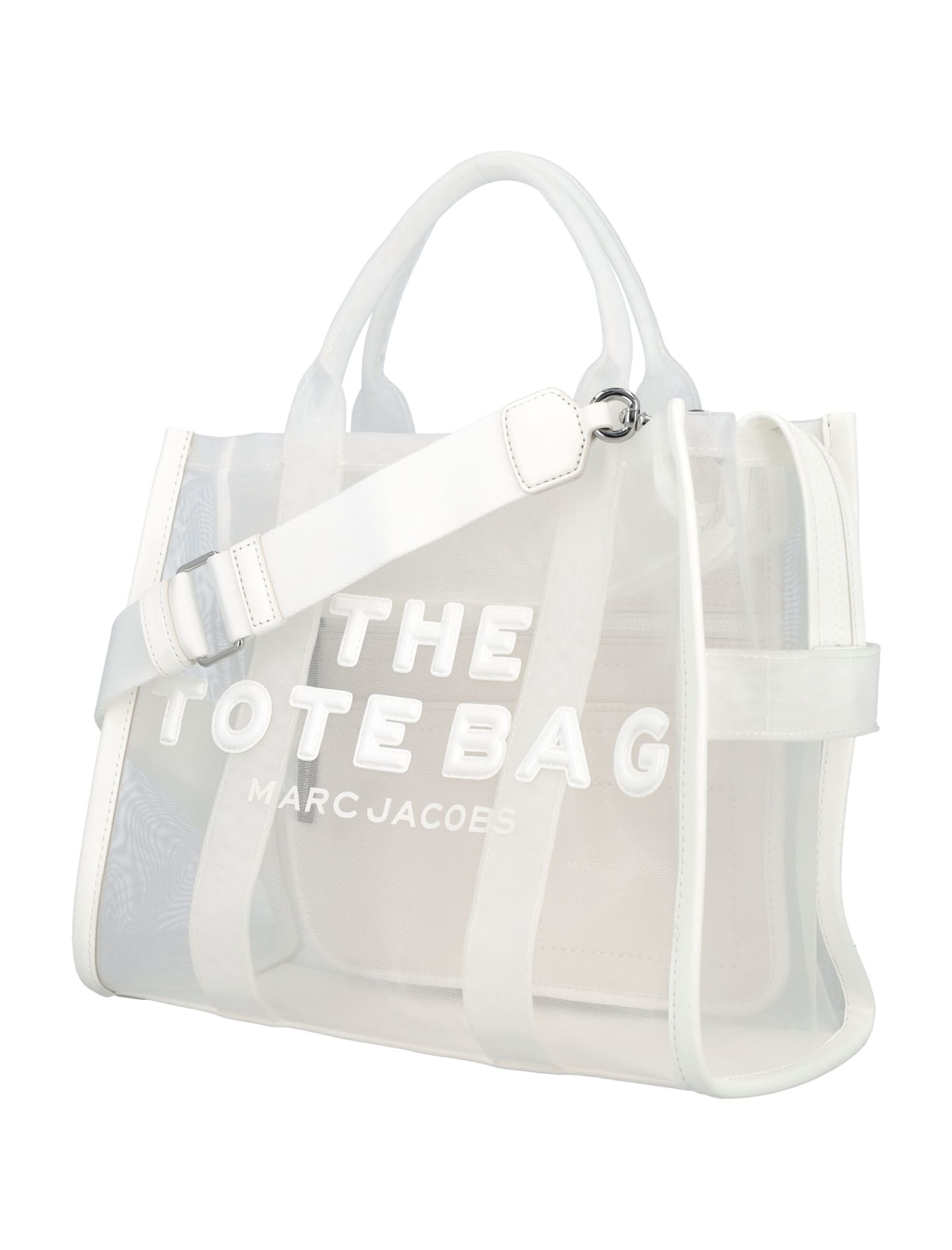 Shop Marc Jacobs The Mesh Medium Tote In White