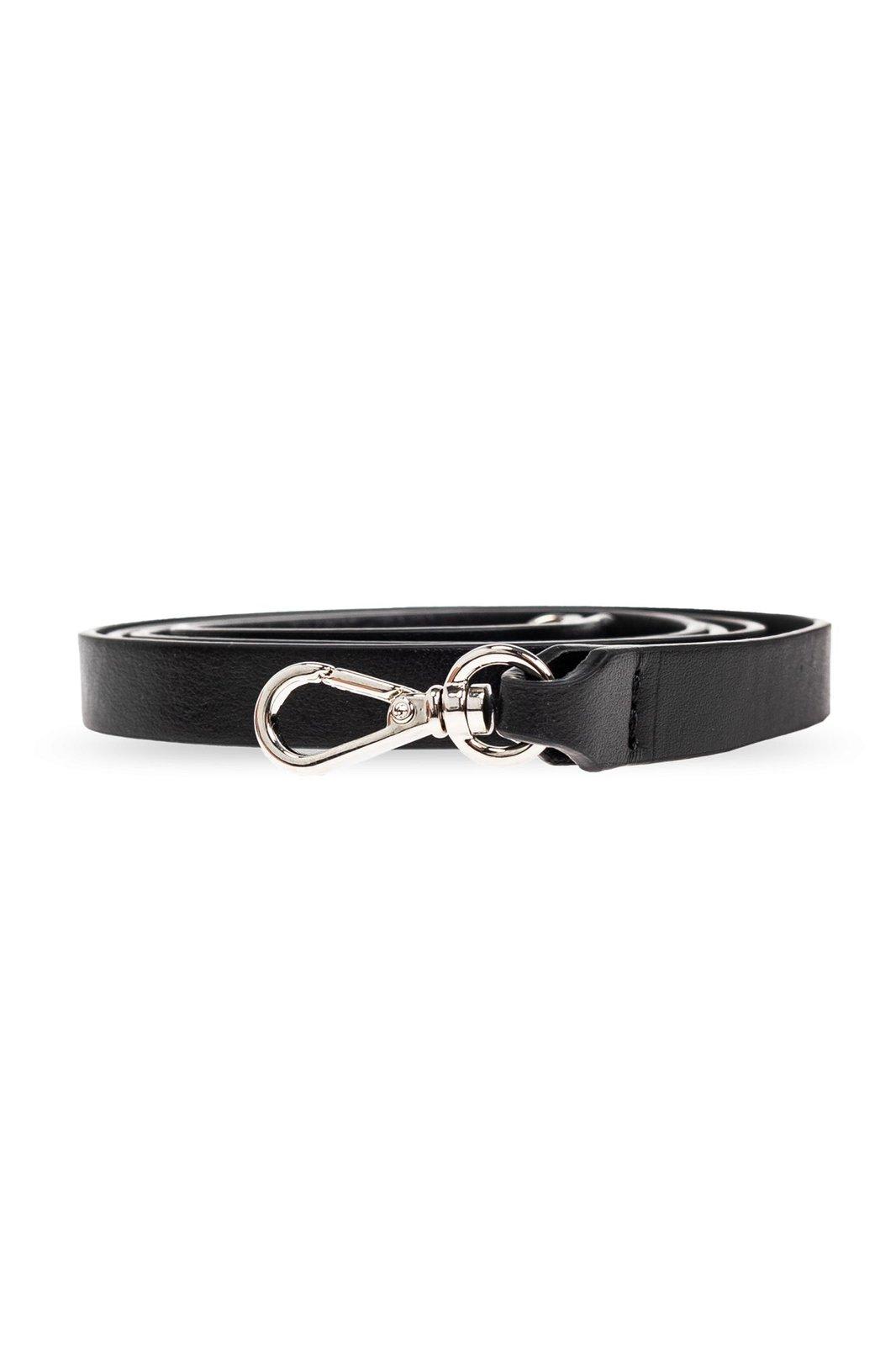 Attico Mini Midnight Clutch In Black Calfskin Leather In Black