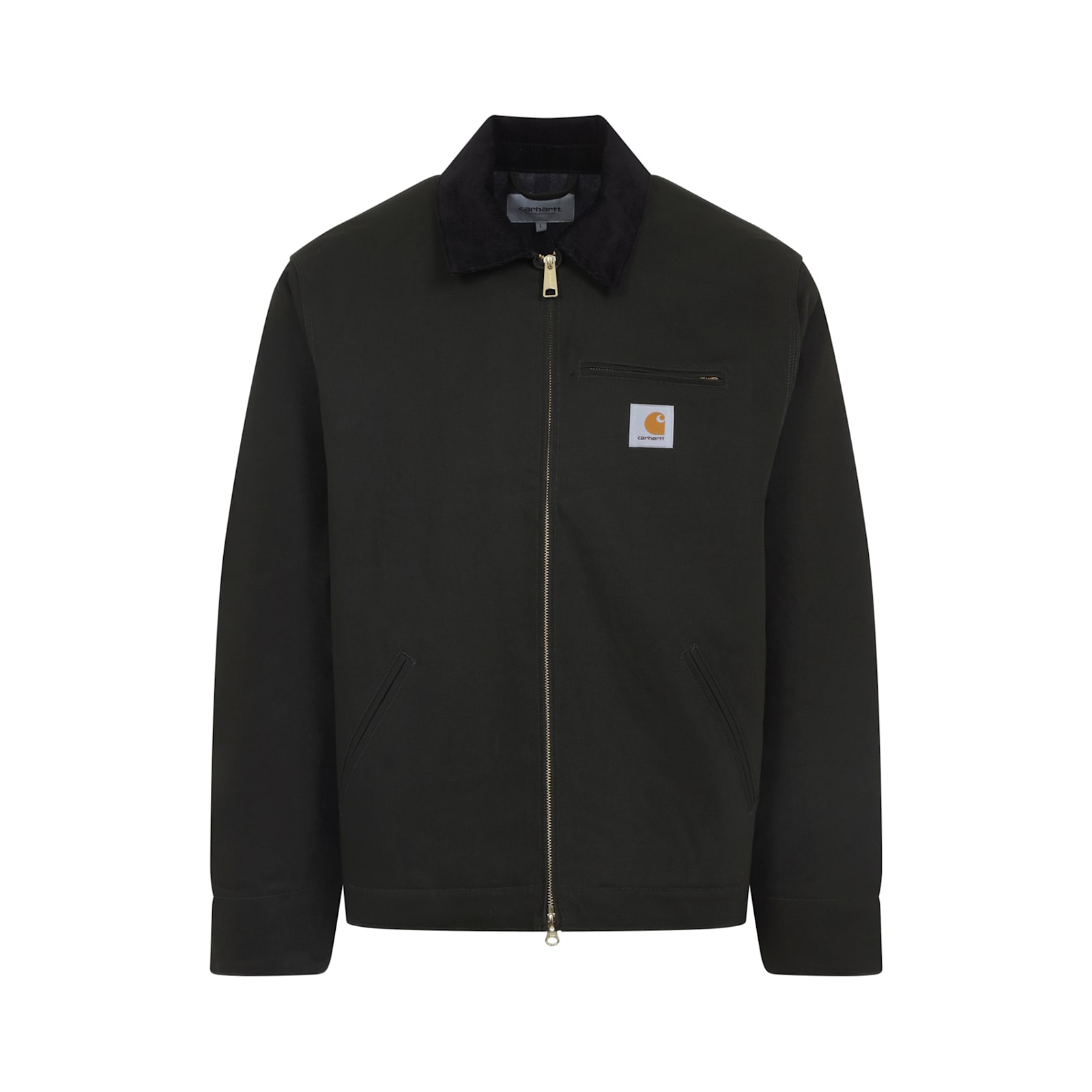 Carhartt Olive Green Cotton Detroit Jacket In Black