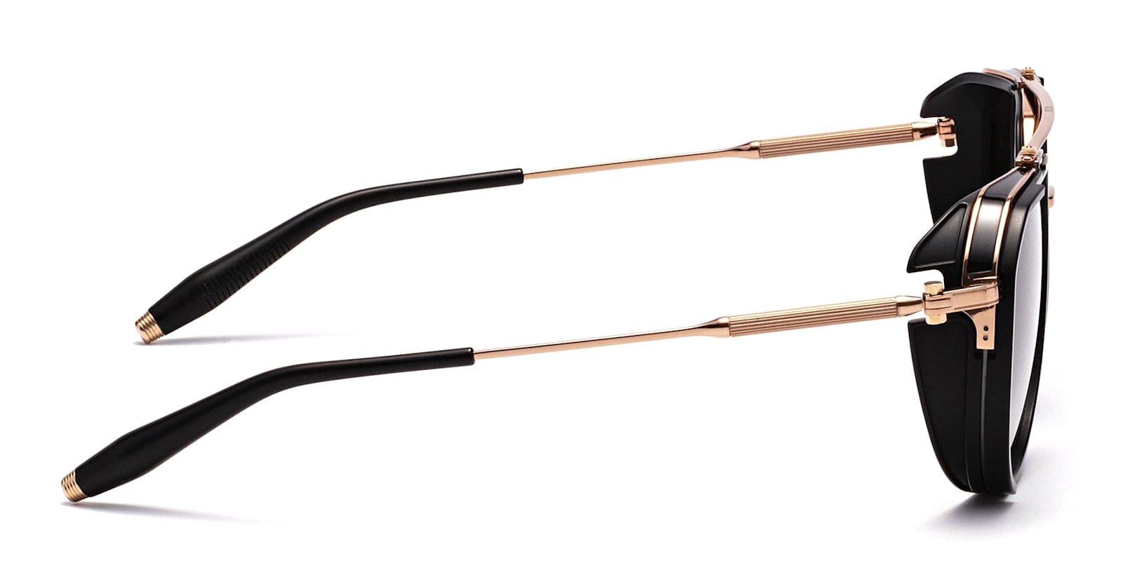 Akoni Echo - Rose Gold / Matte Black Sunglasses In Black