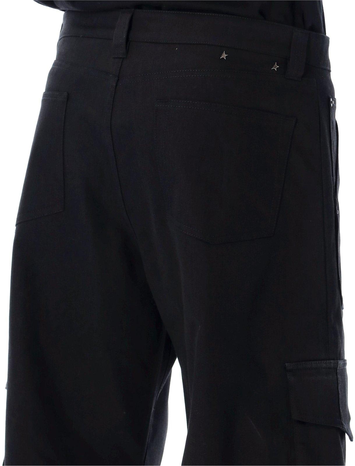 Shop Golden Goose Straight-leg Cargo Trousers In Black