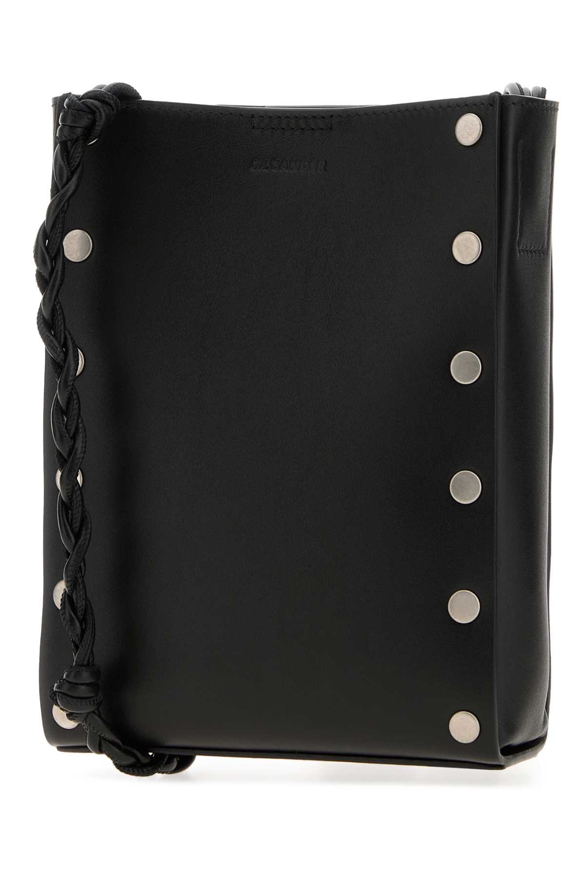 Jil Sander Leather Tangle Crossbody Bag In Black