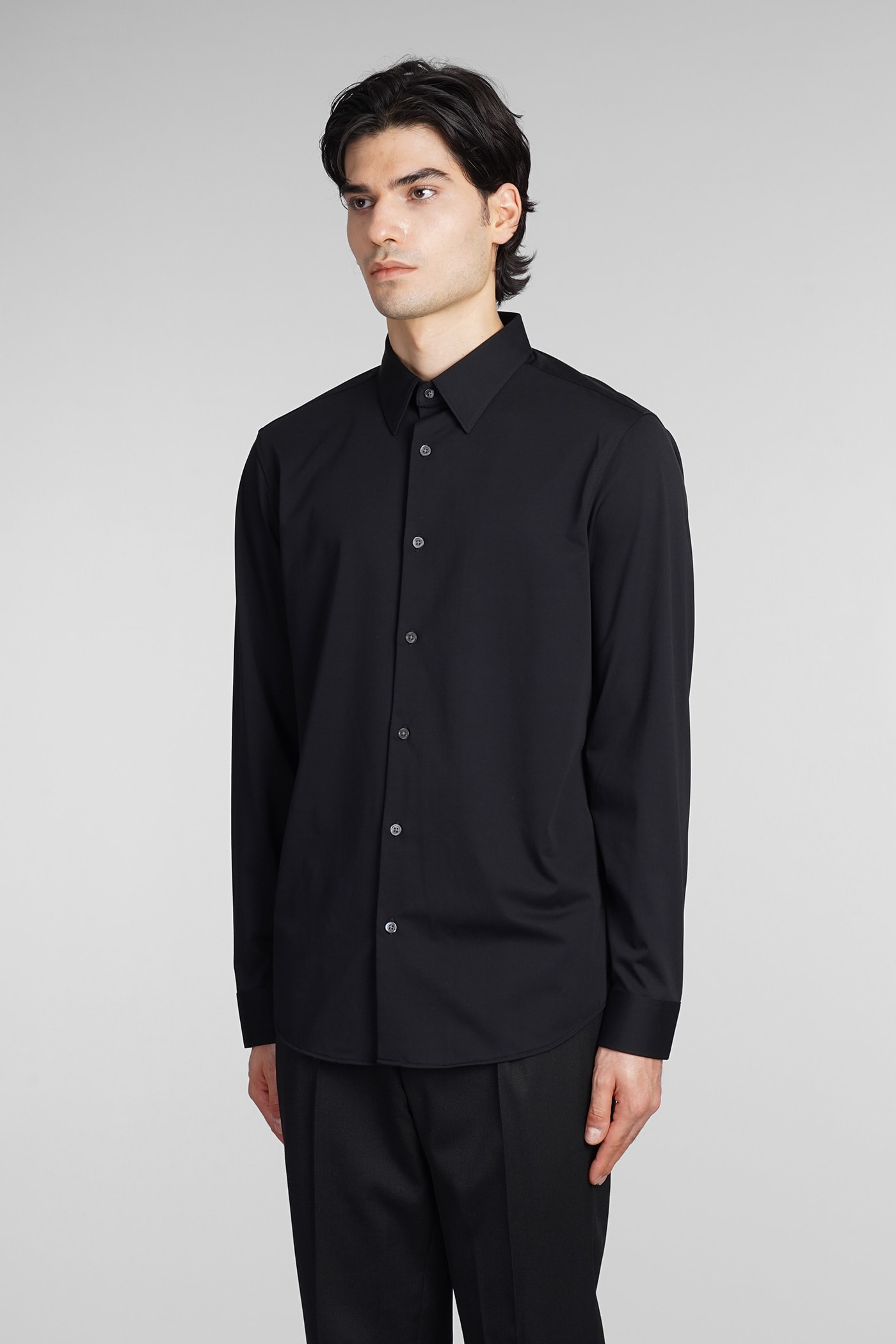 Theory Irving Linen Button Down Shirt In Black